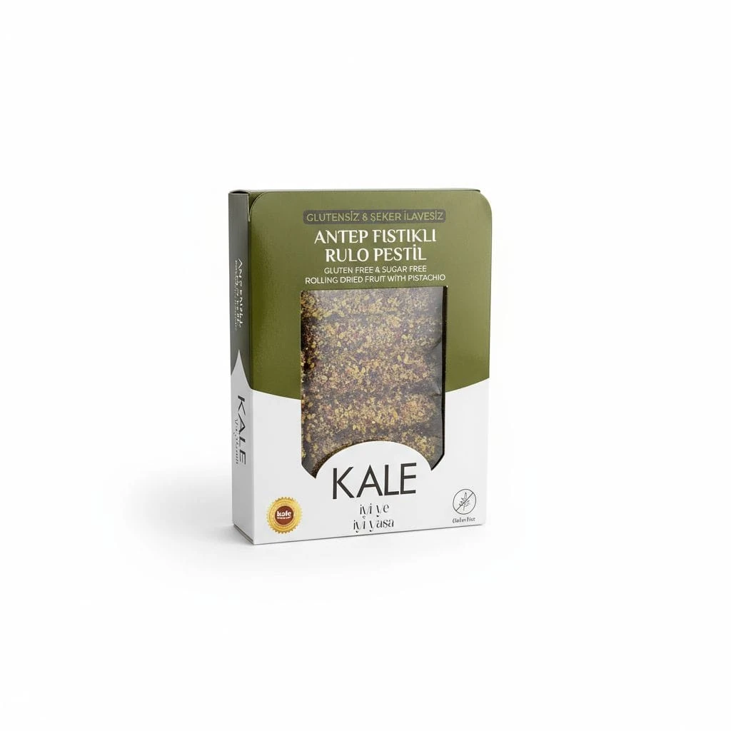 Kale Glutensiz & Şeker İlavesiz Antep Fıstıklı Rulo Pestil 230 Gr