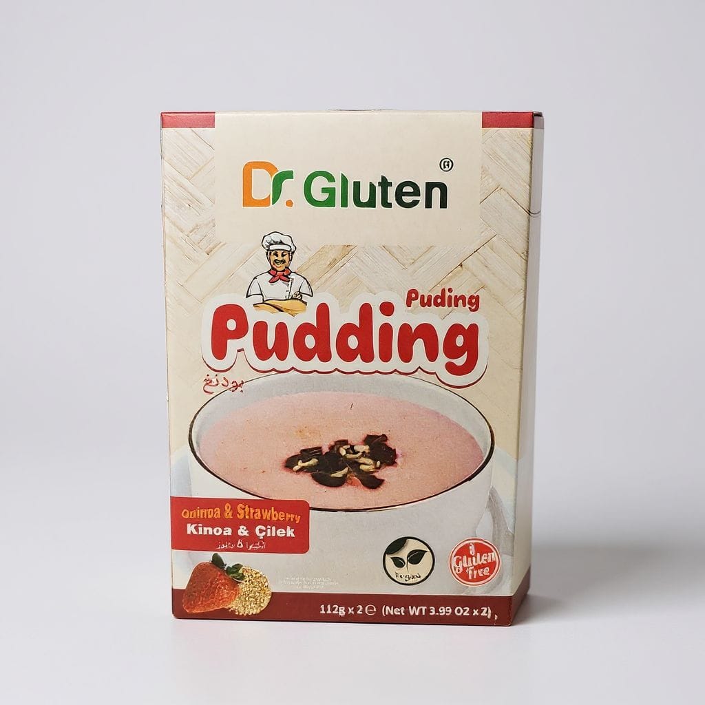 Dr.Gluten Puding Kinoa Çilek Glutensiz Vegan 112gx2