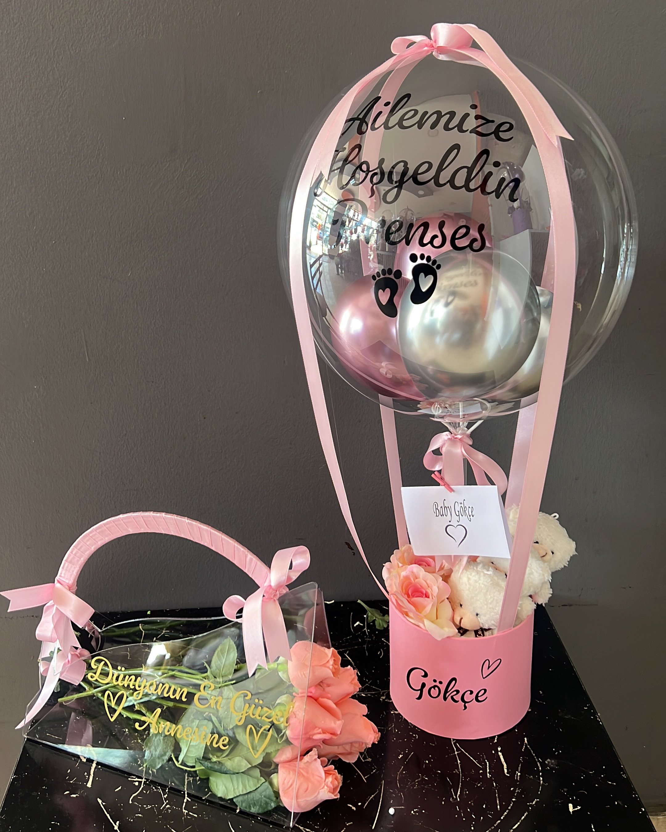 Anne Bebek Hediye Seti Balon Kutusu