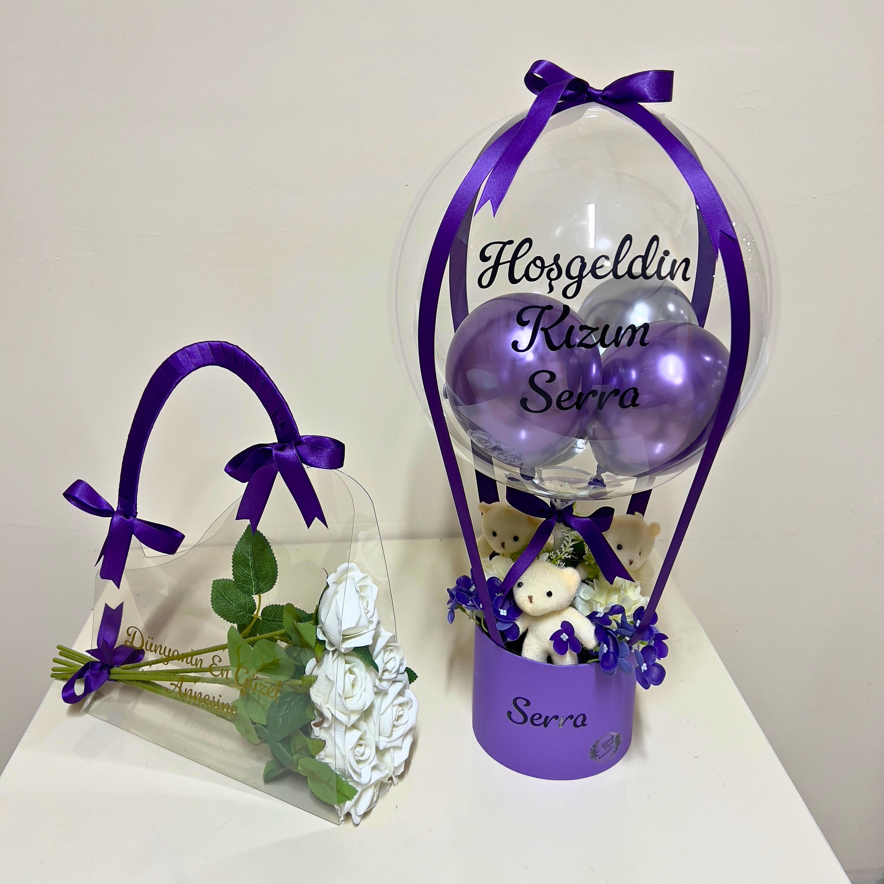 Anne Bebek Seti Balon Kutusu