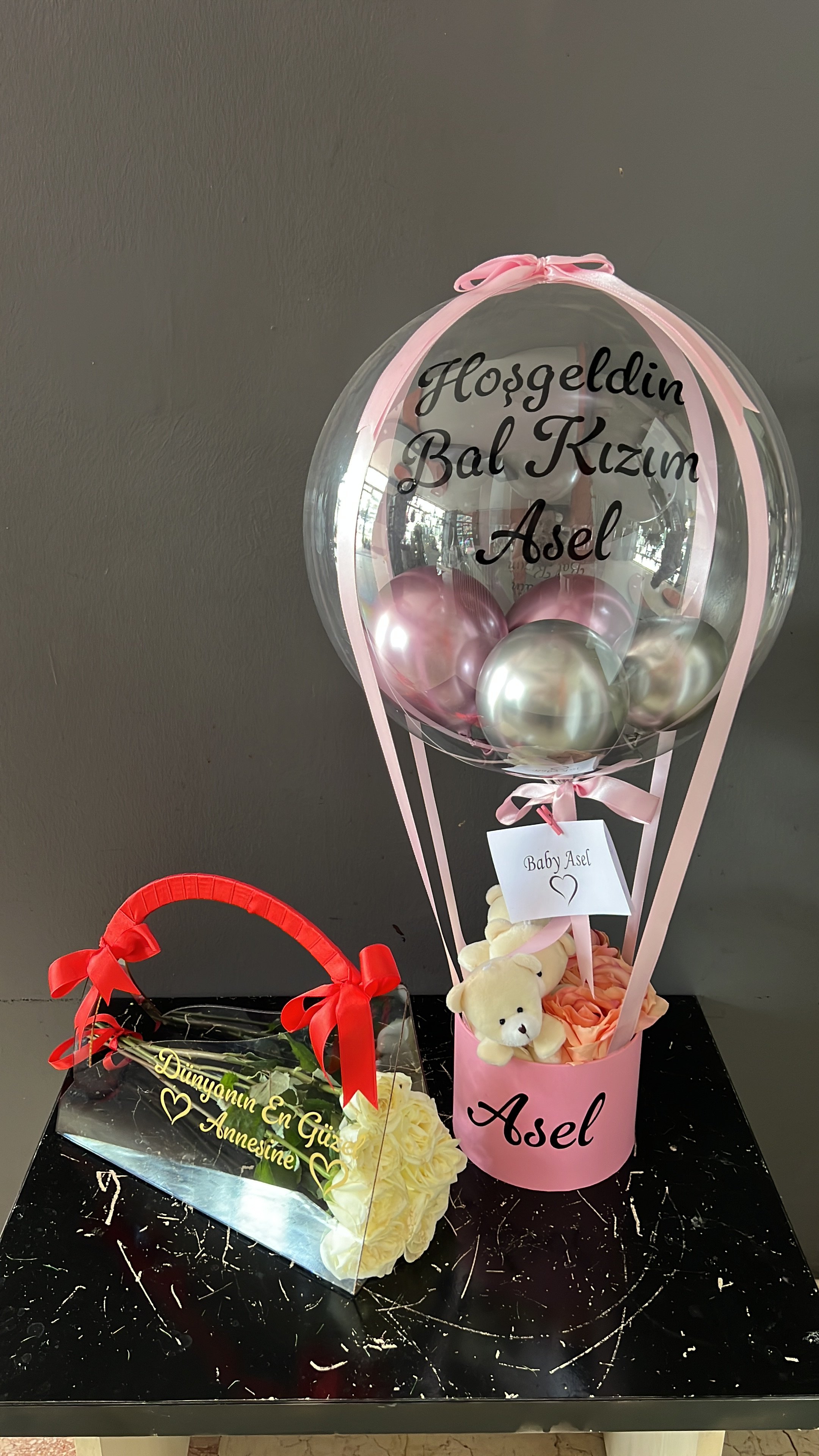 Anne Bebek Hediye Seti Balon Kutusu