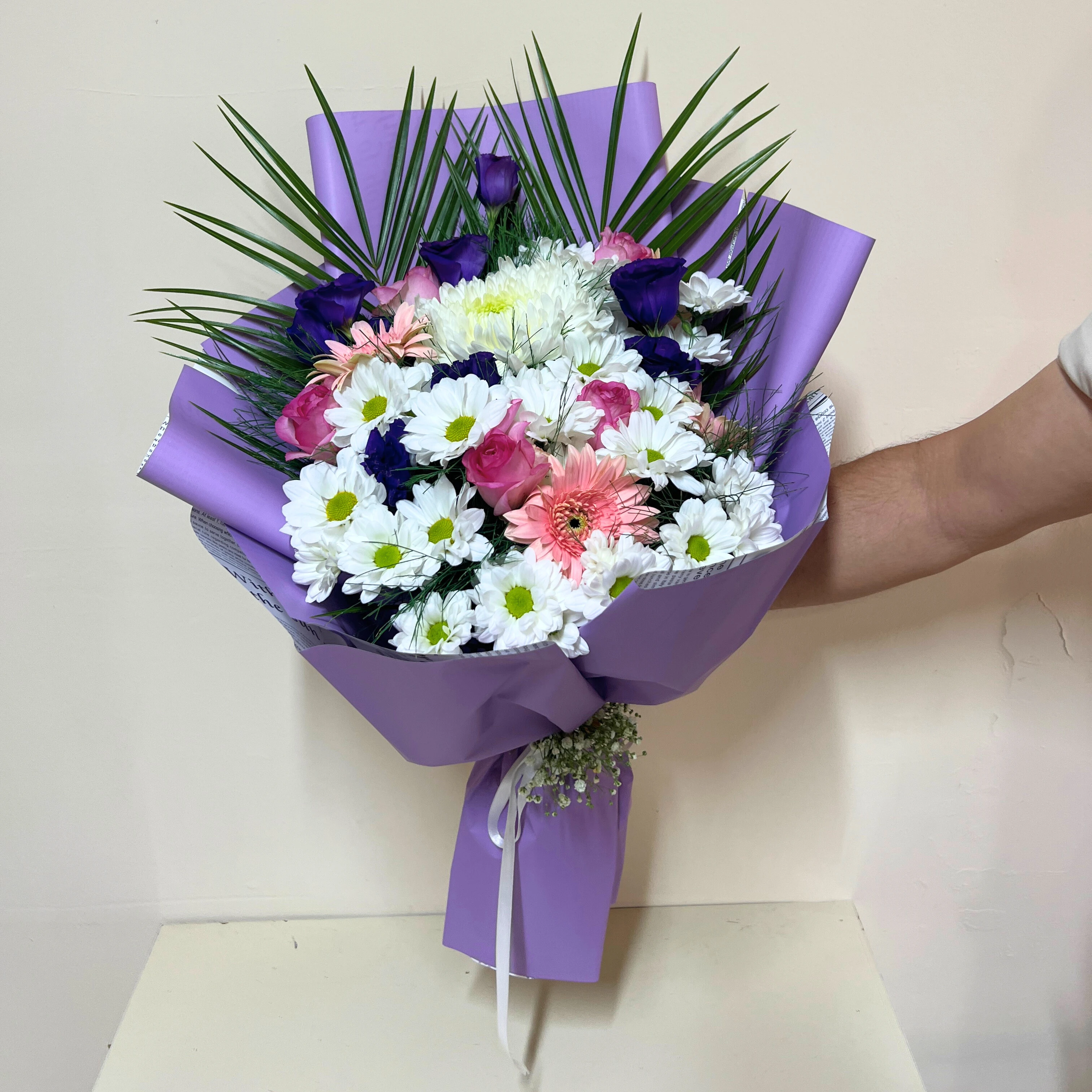 Beyaz Renkli Papatya Buketi