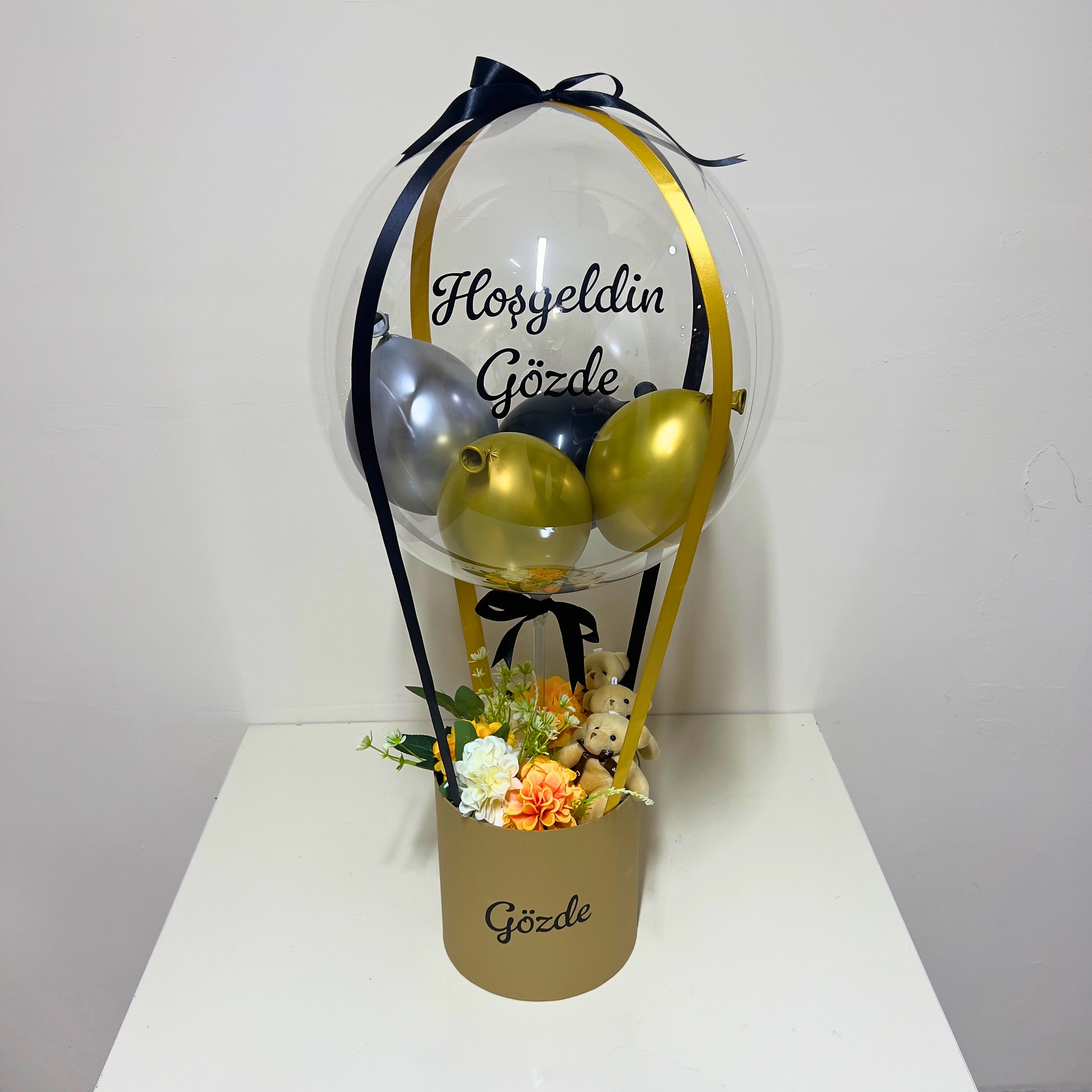 Kraft Çiçekli Balon Kutusu 