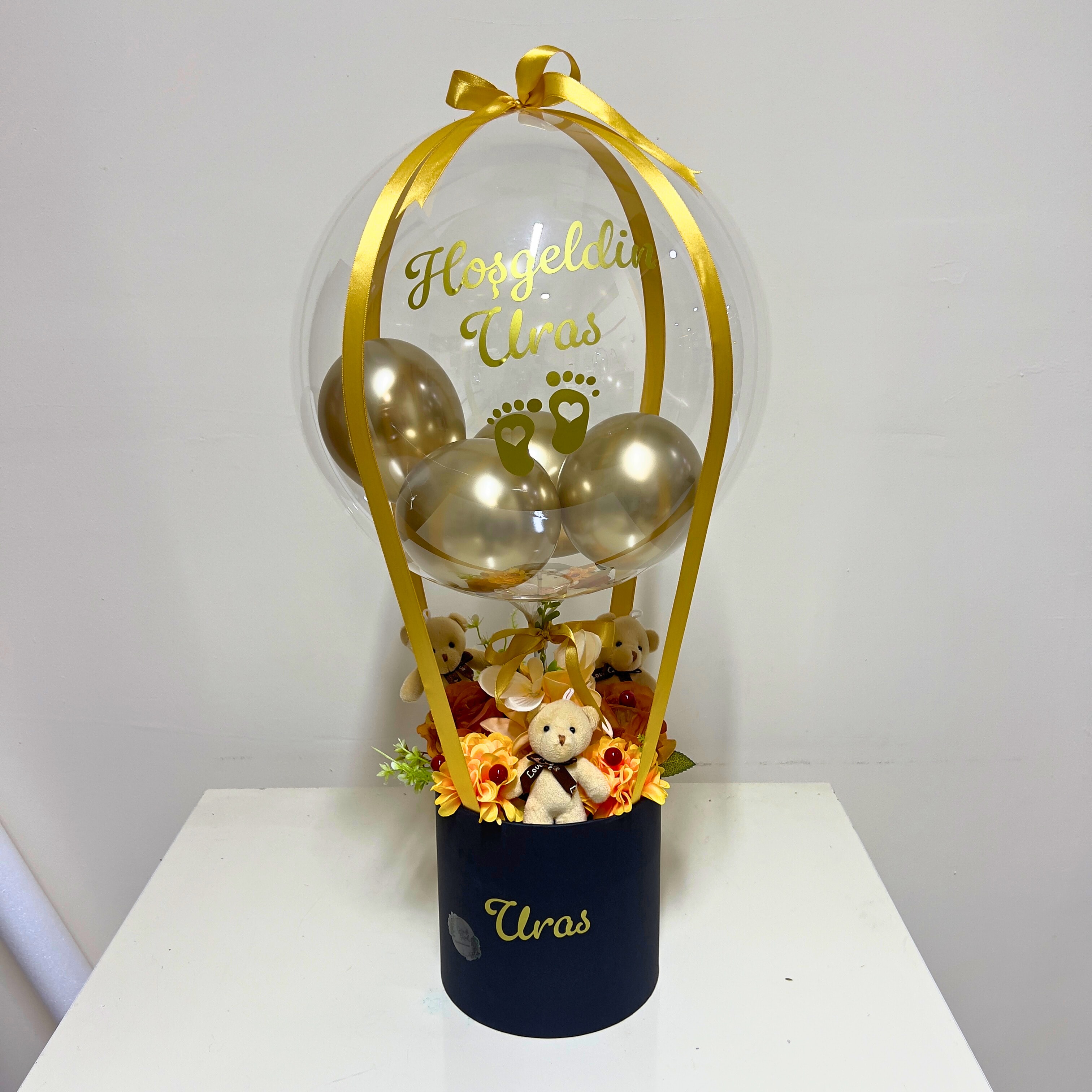 Yeni Doğan Siyah Kutu Bebek Balon Kutusu