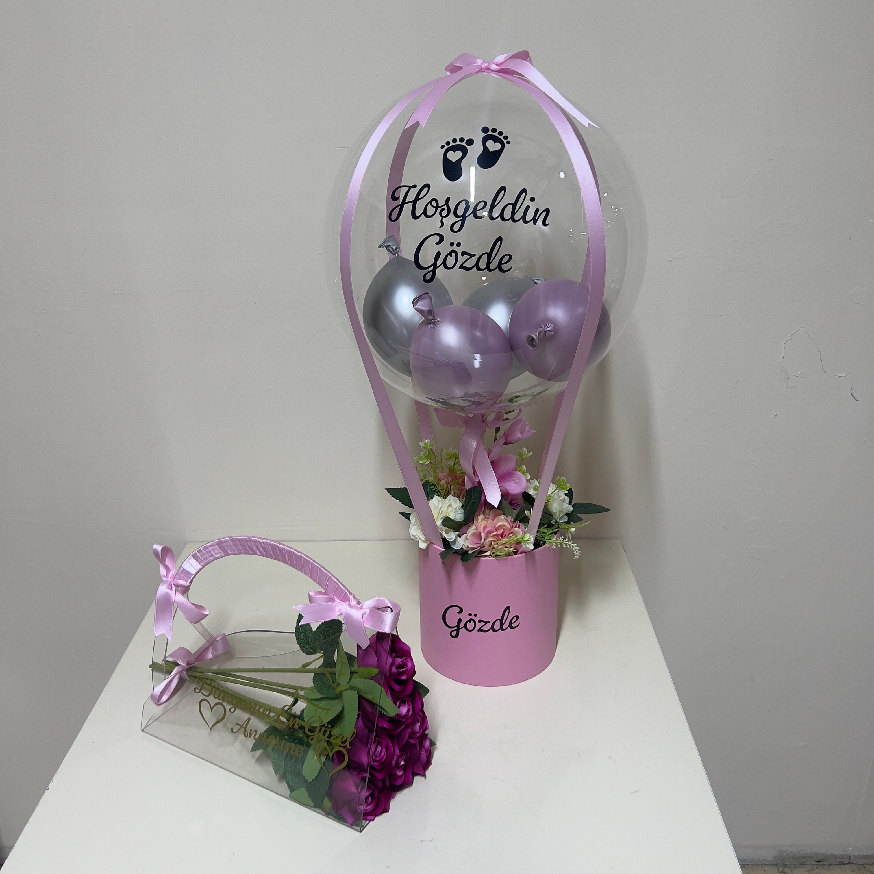 Anne Bebek Hediye Seti Balon Kutusu