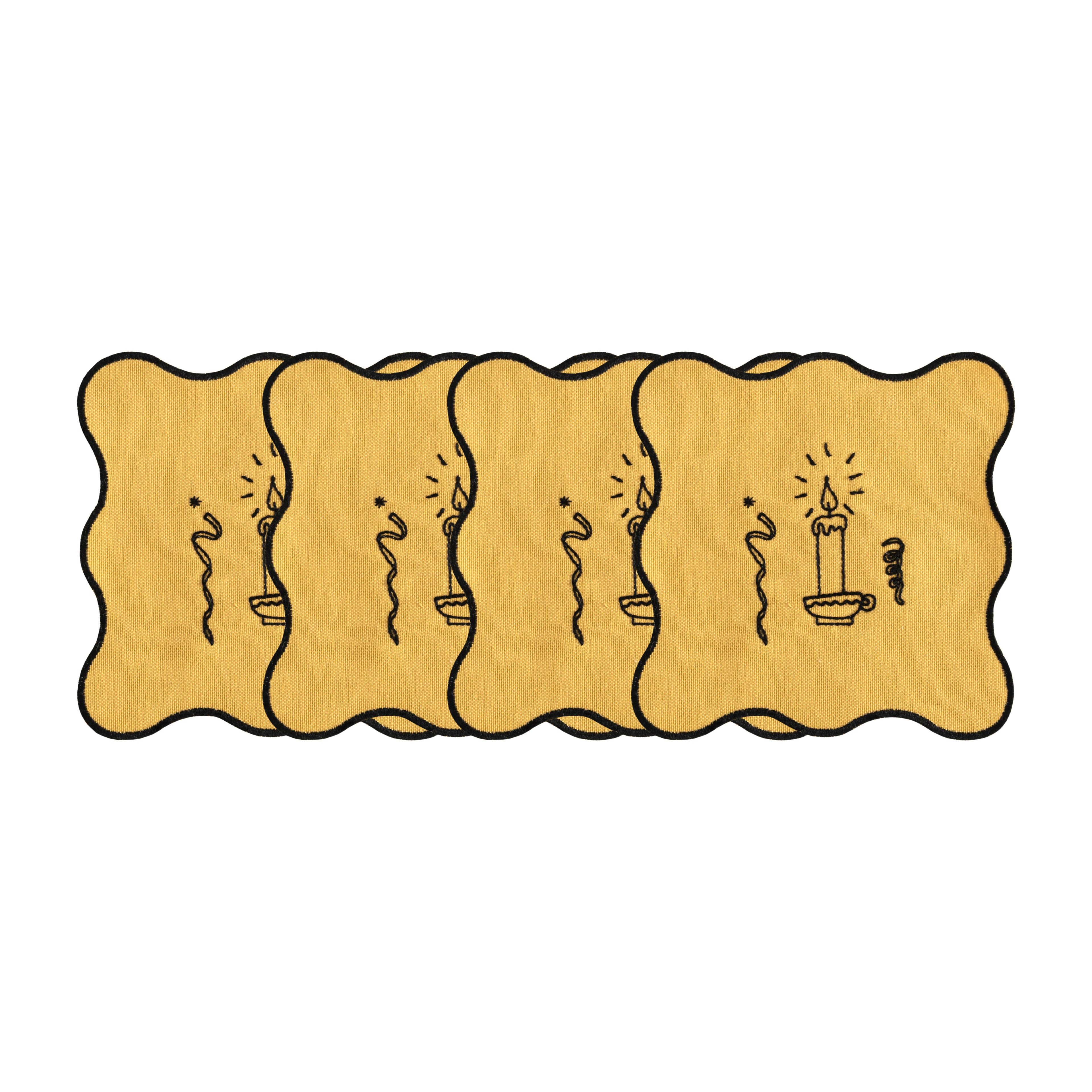 Holiday Collection Bardak Altlığı 4Lü Sarı