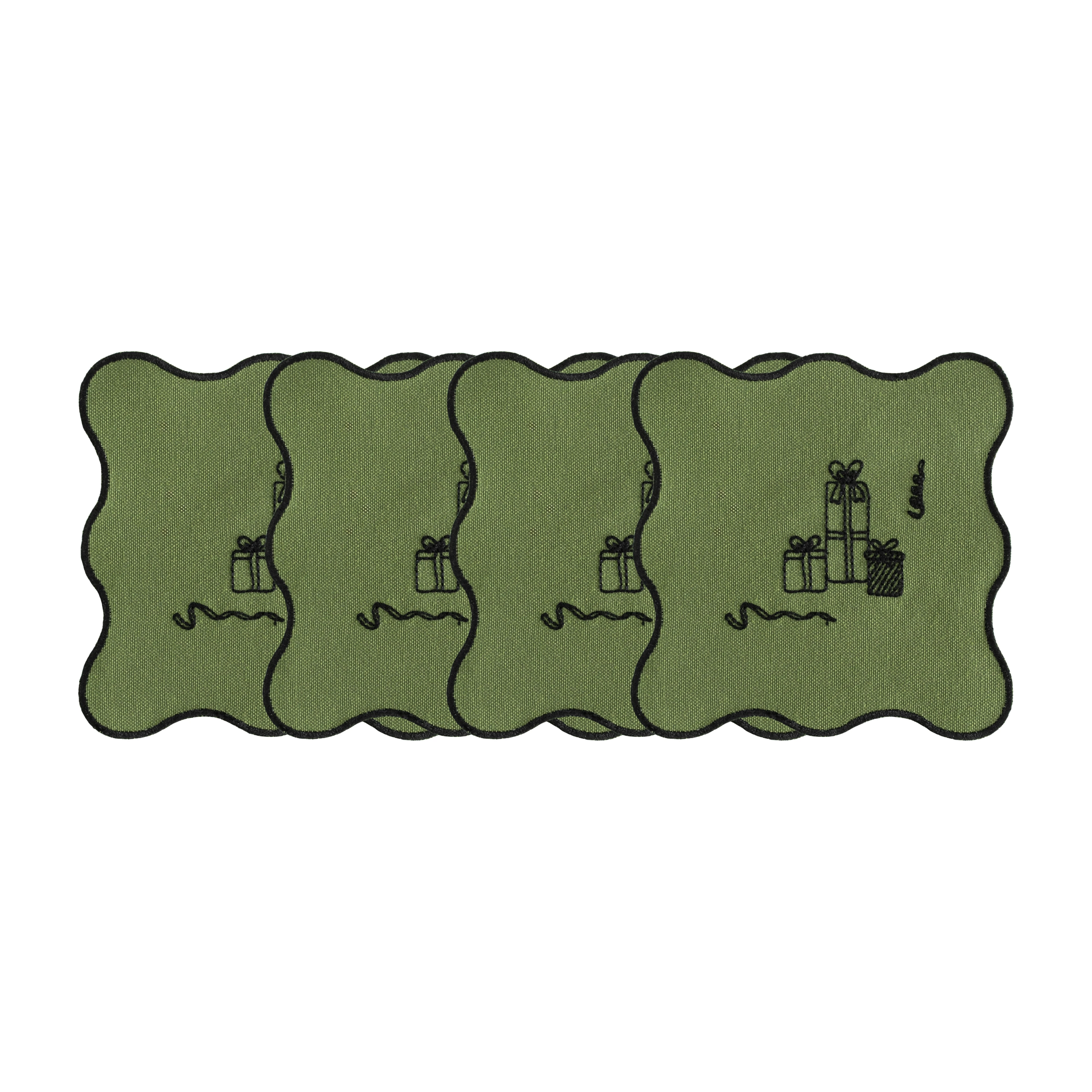 Holiday Collection Bardak Altlığı 4Lü Yeşil 