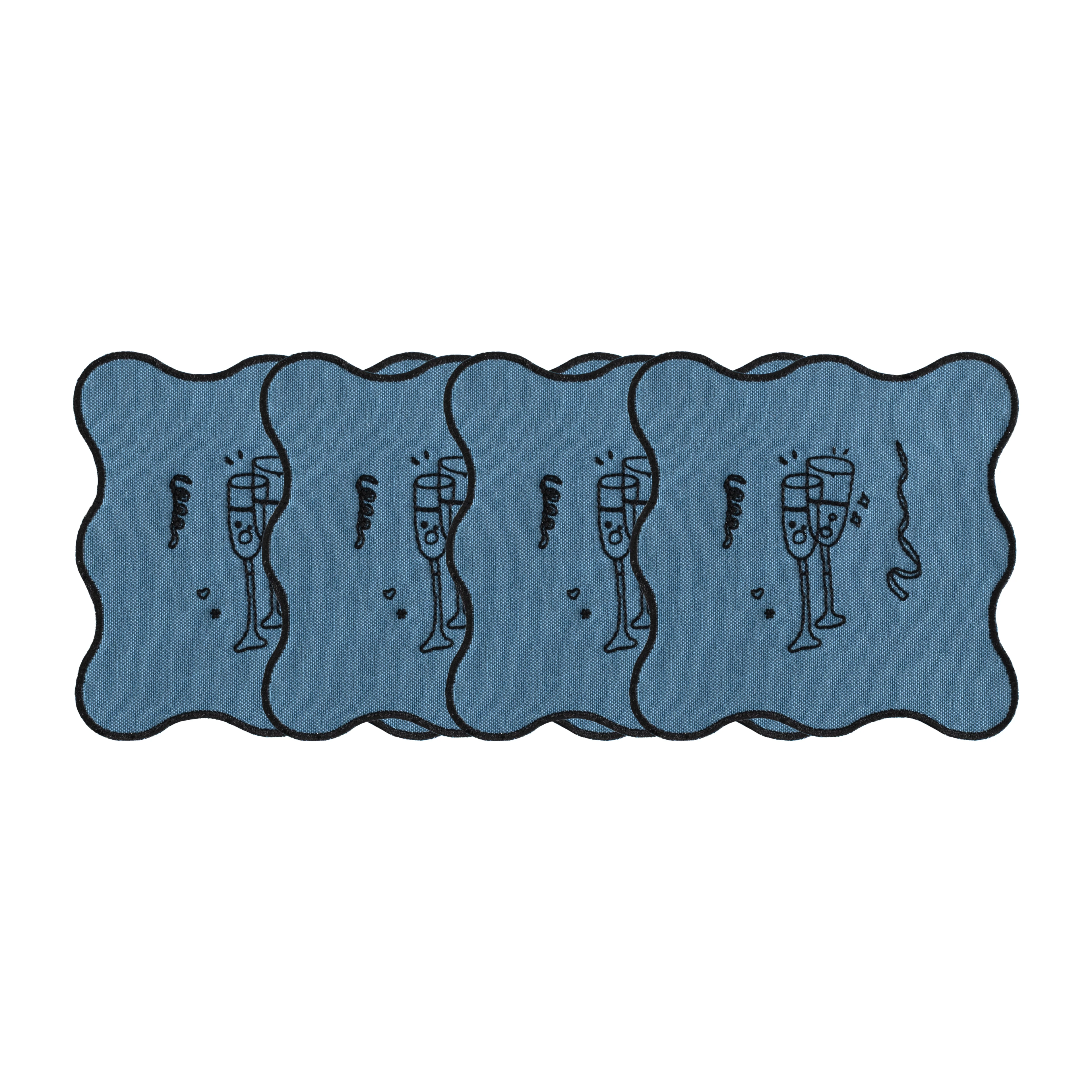 Holiday Collection Bardak Altlığı 4Lü Mavi