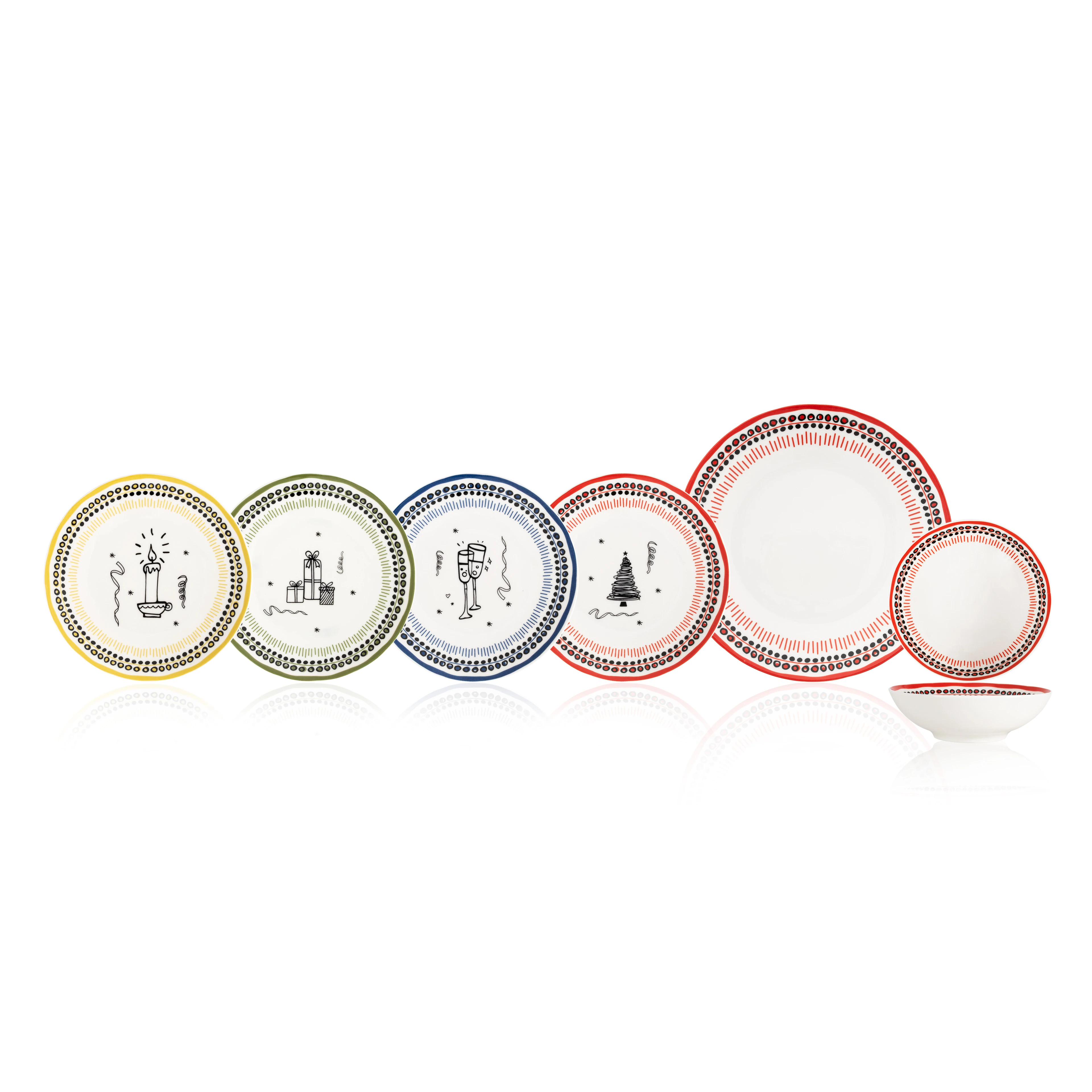 Holiday Collection Porselen Yemek Takım 12 Parça Renkli 