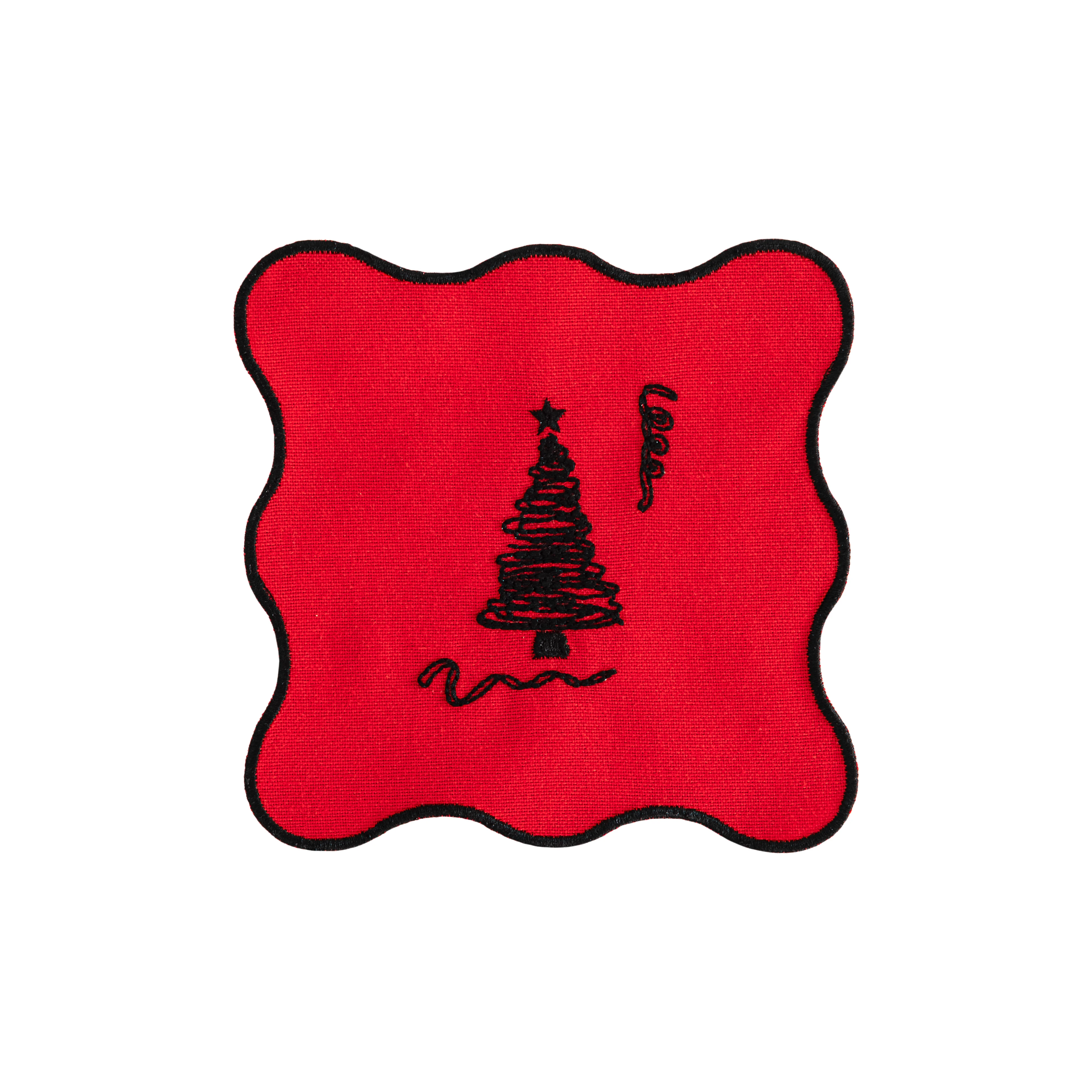 Holiday Collection Bardak Altlığı 4Lü Kırmızı