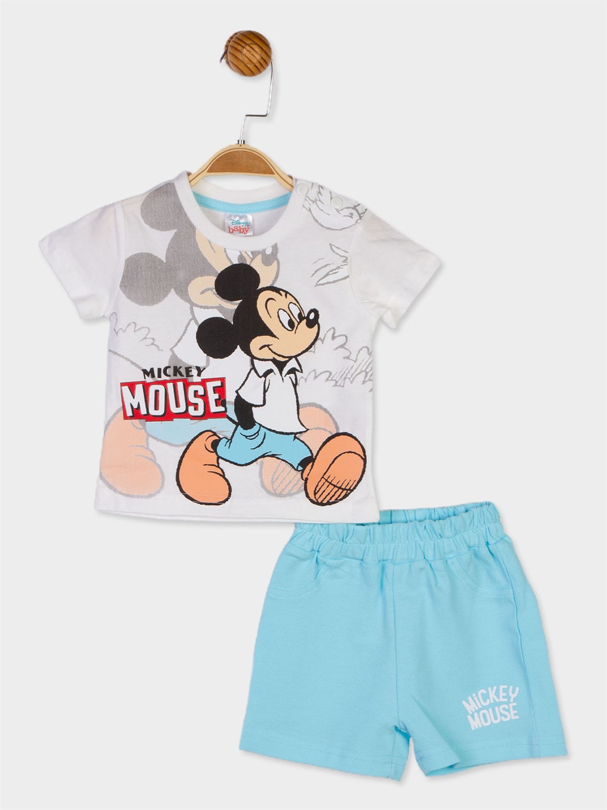 Disney Mickey Mouse Lisanslı Erkek Bebek Tişört ve Şort 2'li Takım 20890