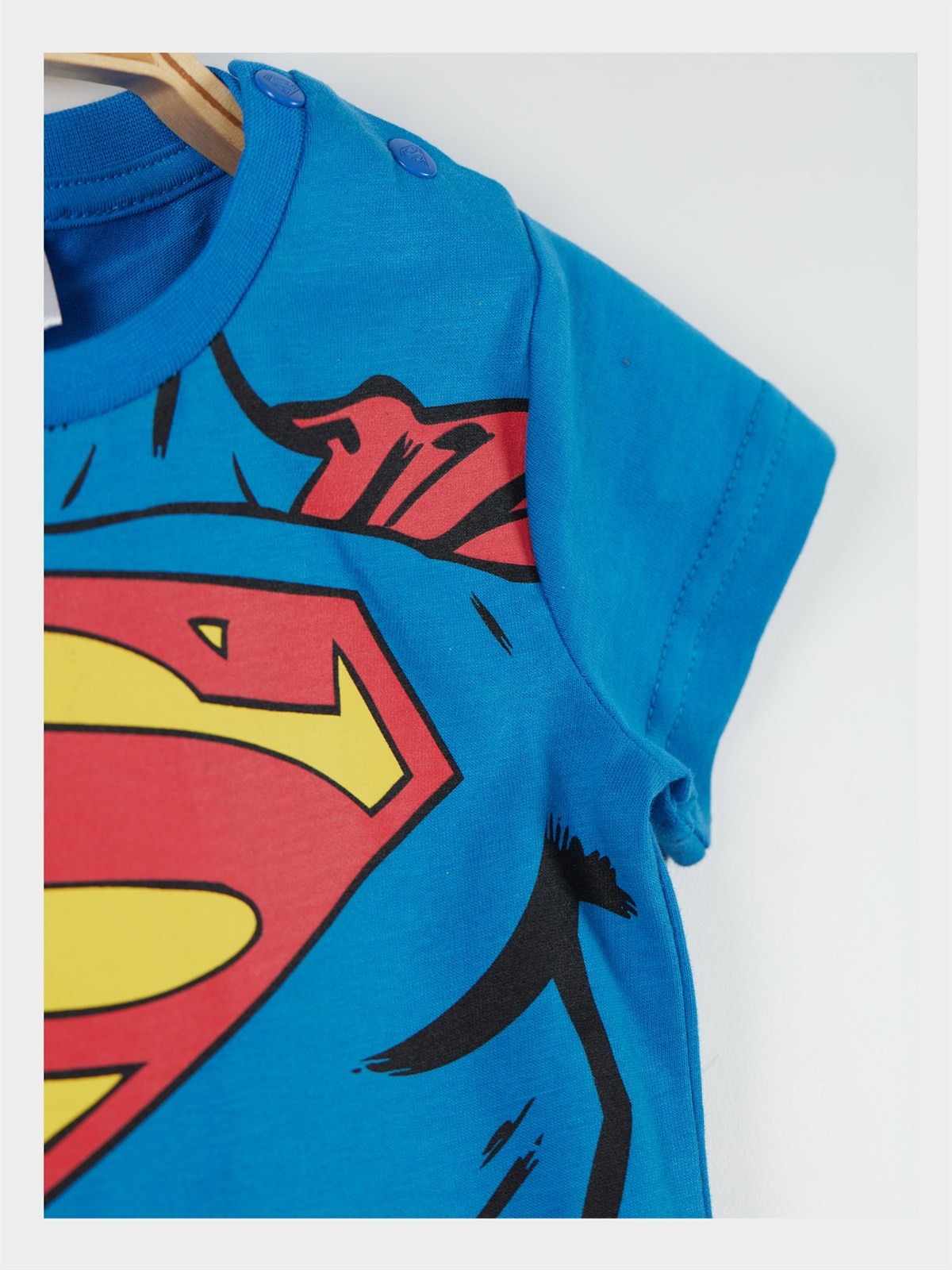 Superman Lisanslı Erkek Bebek Tişört ve Şort 2'li Takım 20858