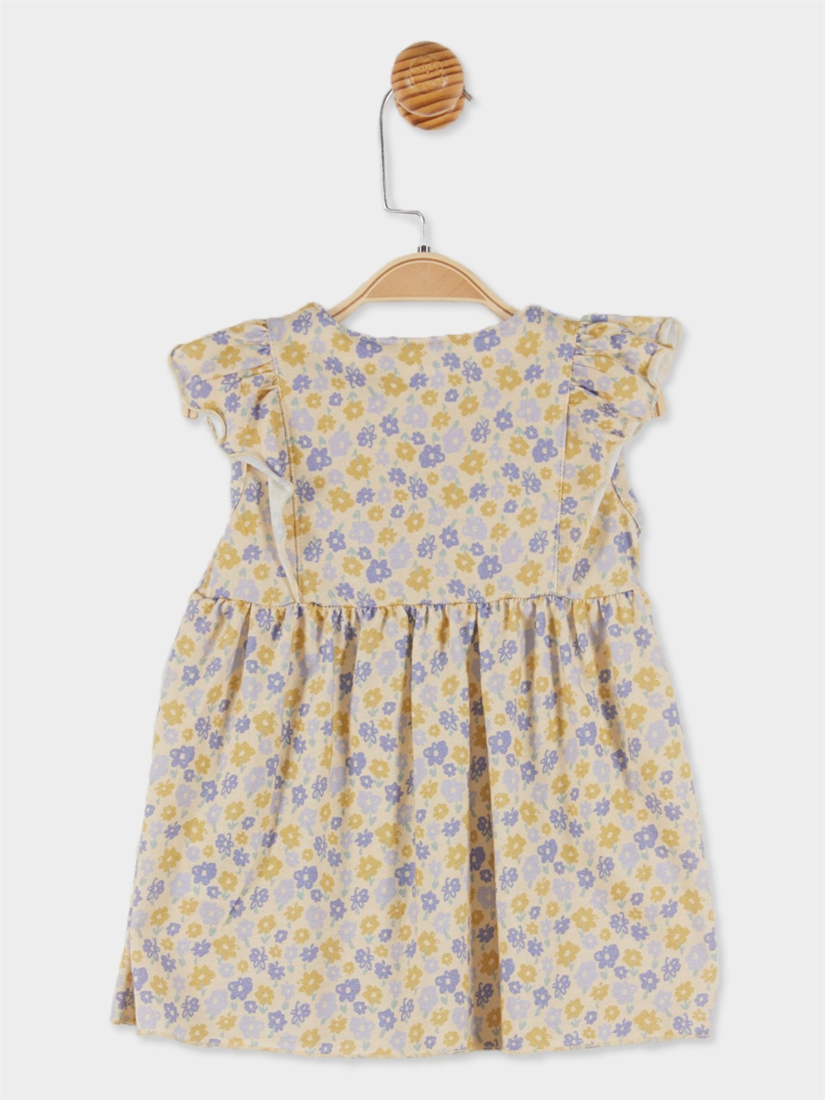 Panolino Kız Bebek Çiçek Desenli Kısa Kol Elbise 20880