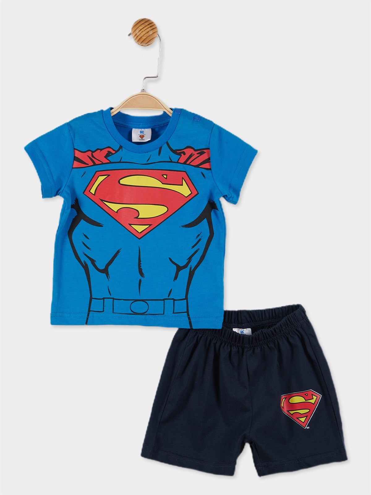 Superman Lisanslı Erkek Bebek Tişört ve Şort 2'li Takım 20858