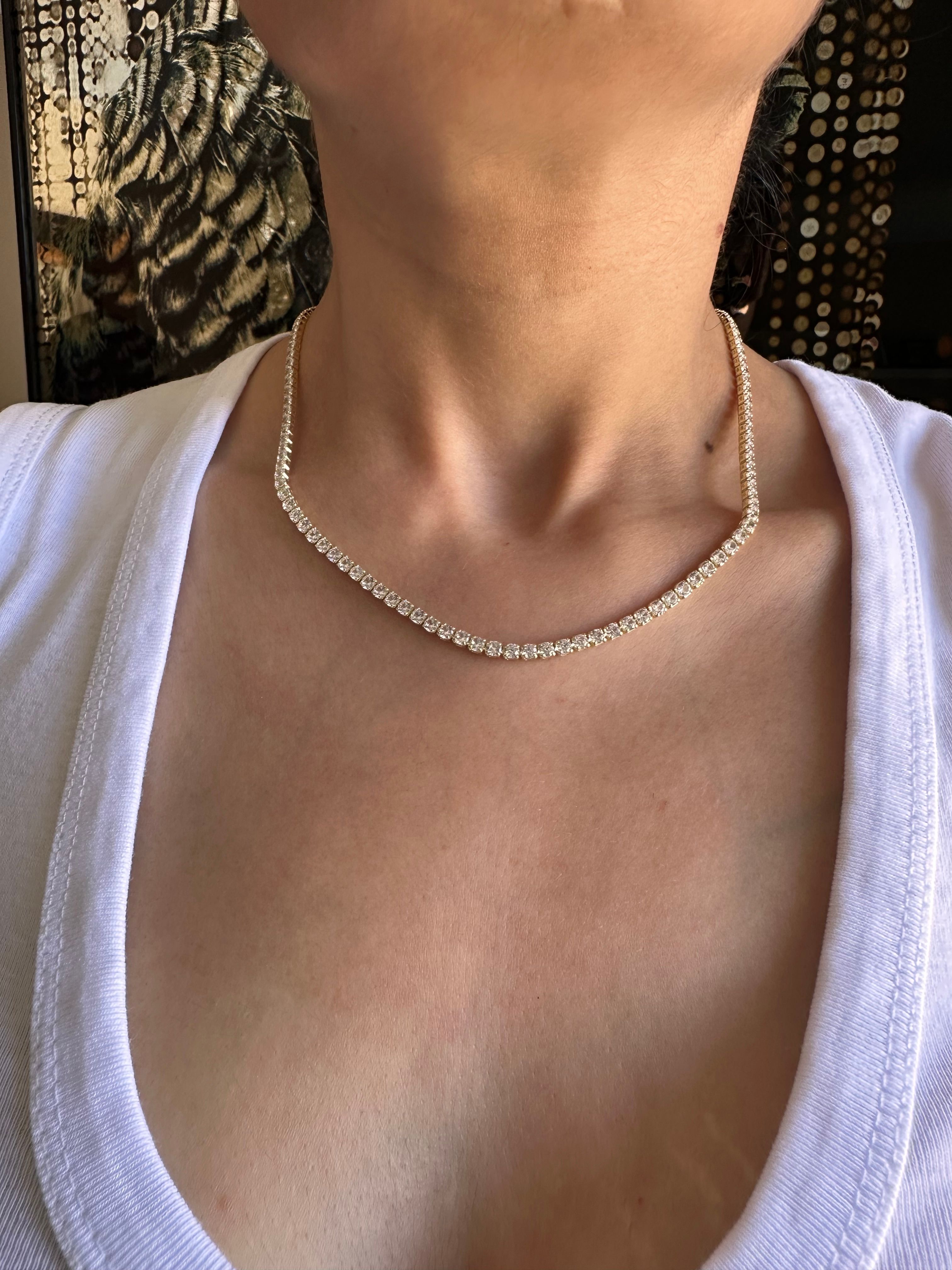 Özel seri 3 mm su yolu kolye gold