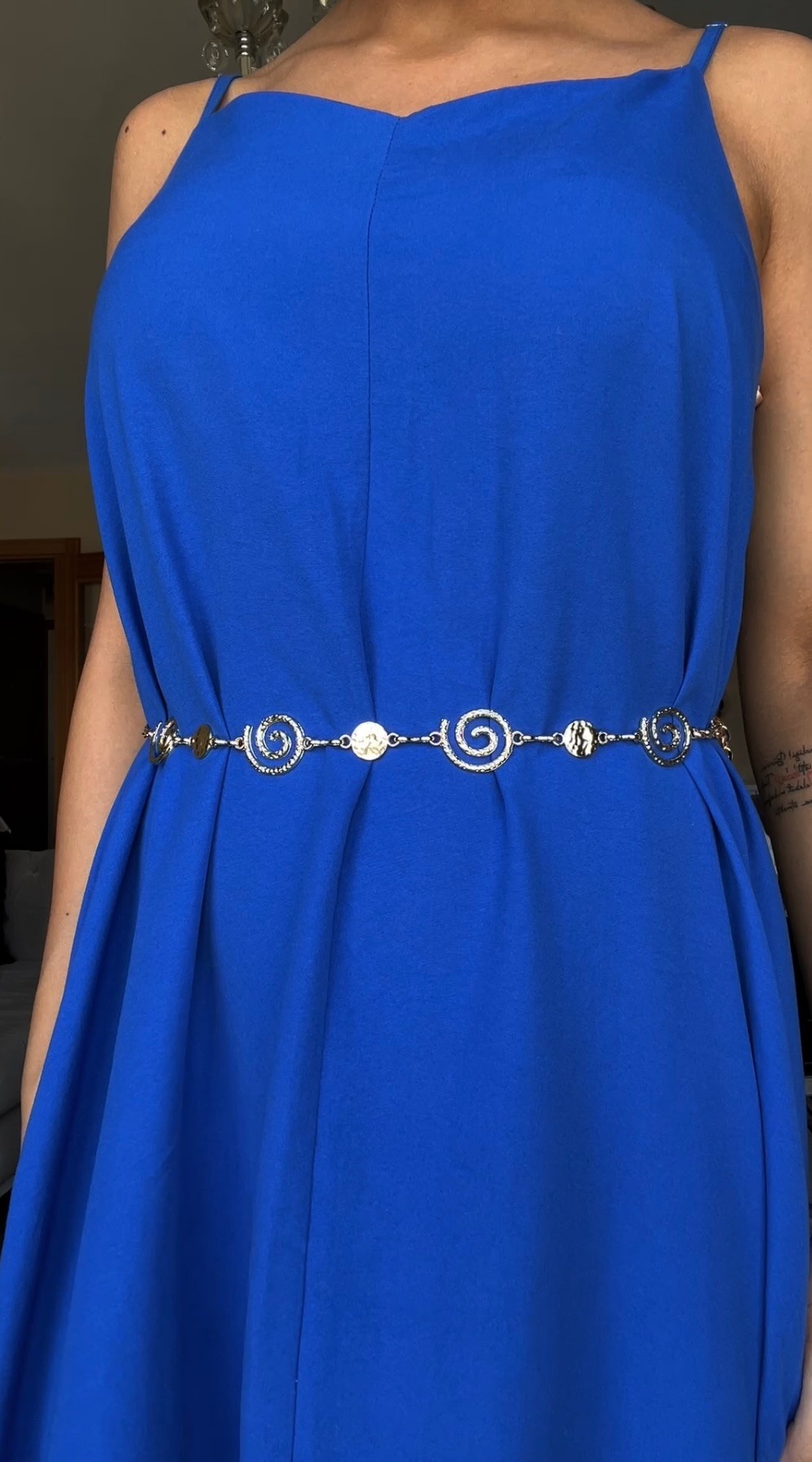 Desenli zincir kemer 14K gold