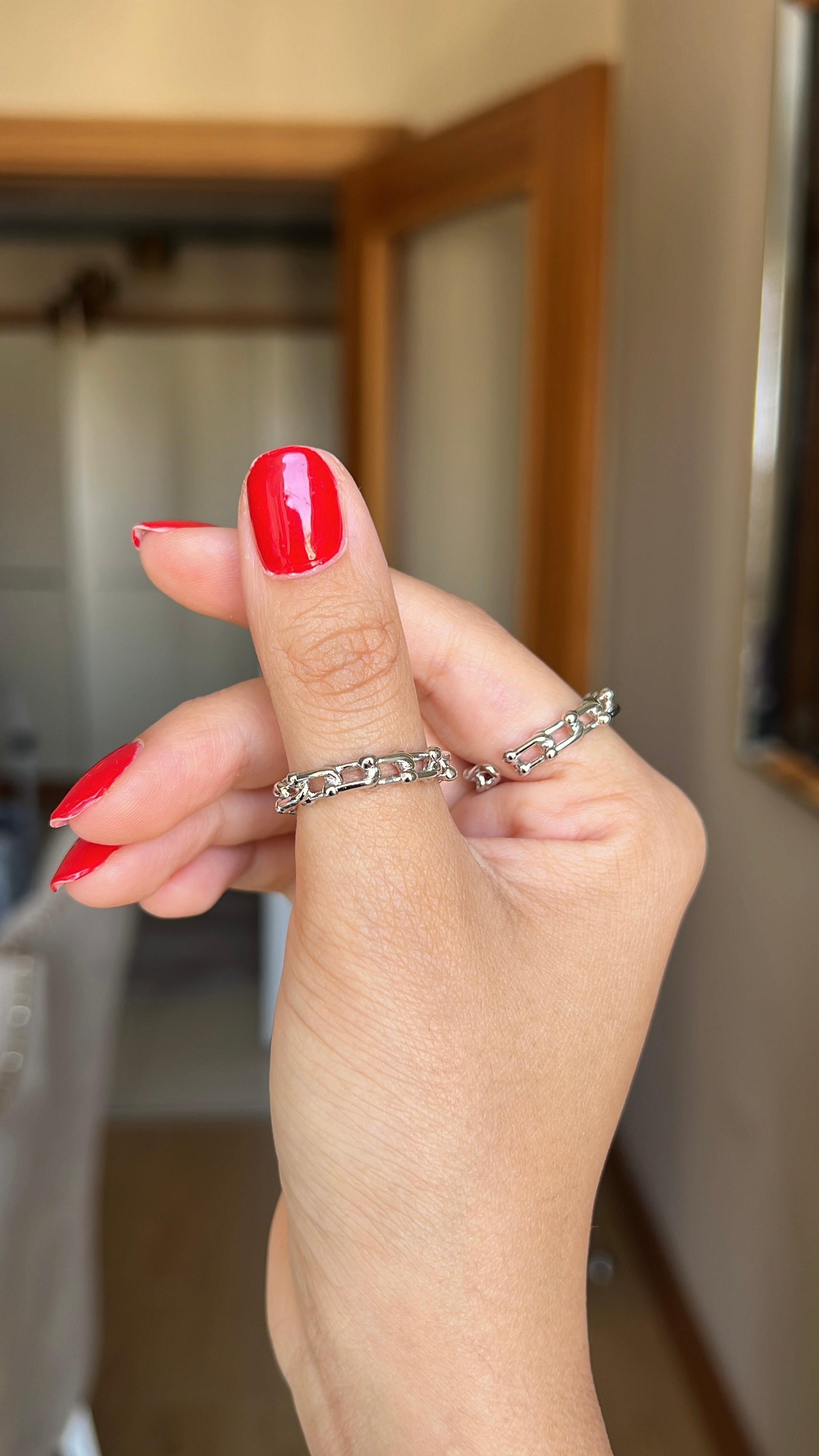 Tiff marka zincir model özel seri yüzük  - Gümüş