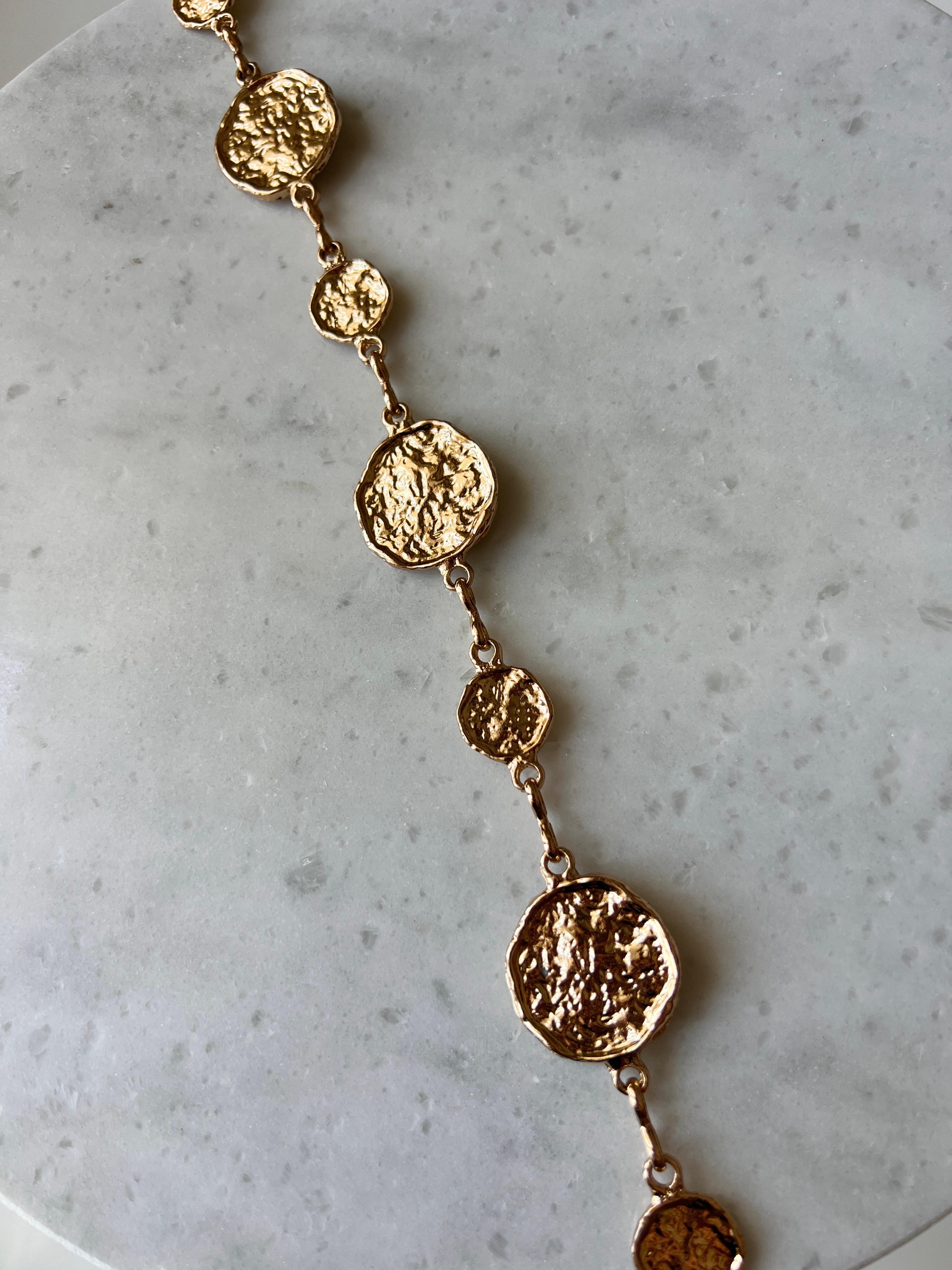 Yuvarlak toka detay zincir kemer 18K gold