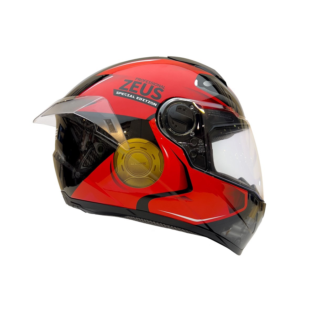 Zeus ZS-811A AL39 Black Red Kapalı Kask