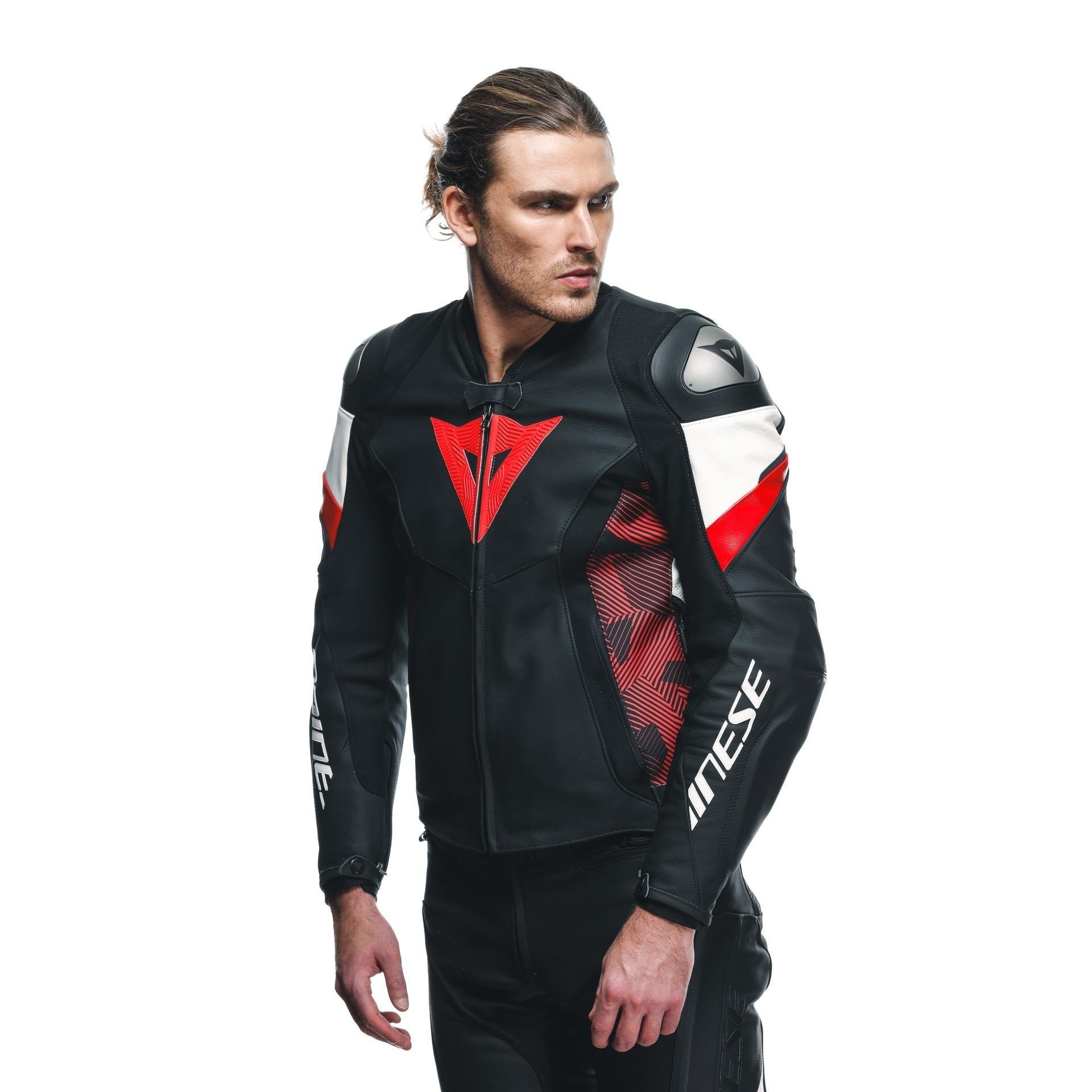 DAINESE CEKET DERİ / AVRO 5 BLK RED LAVA WHT