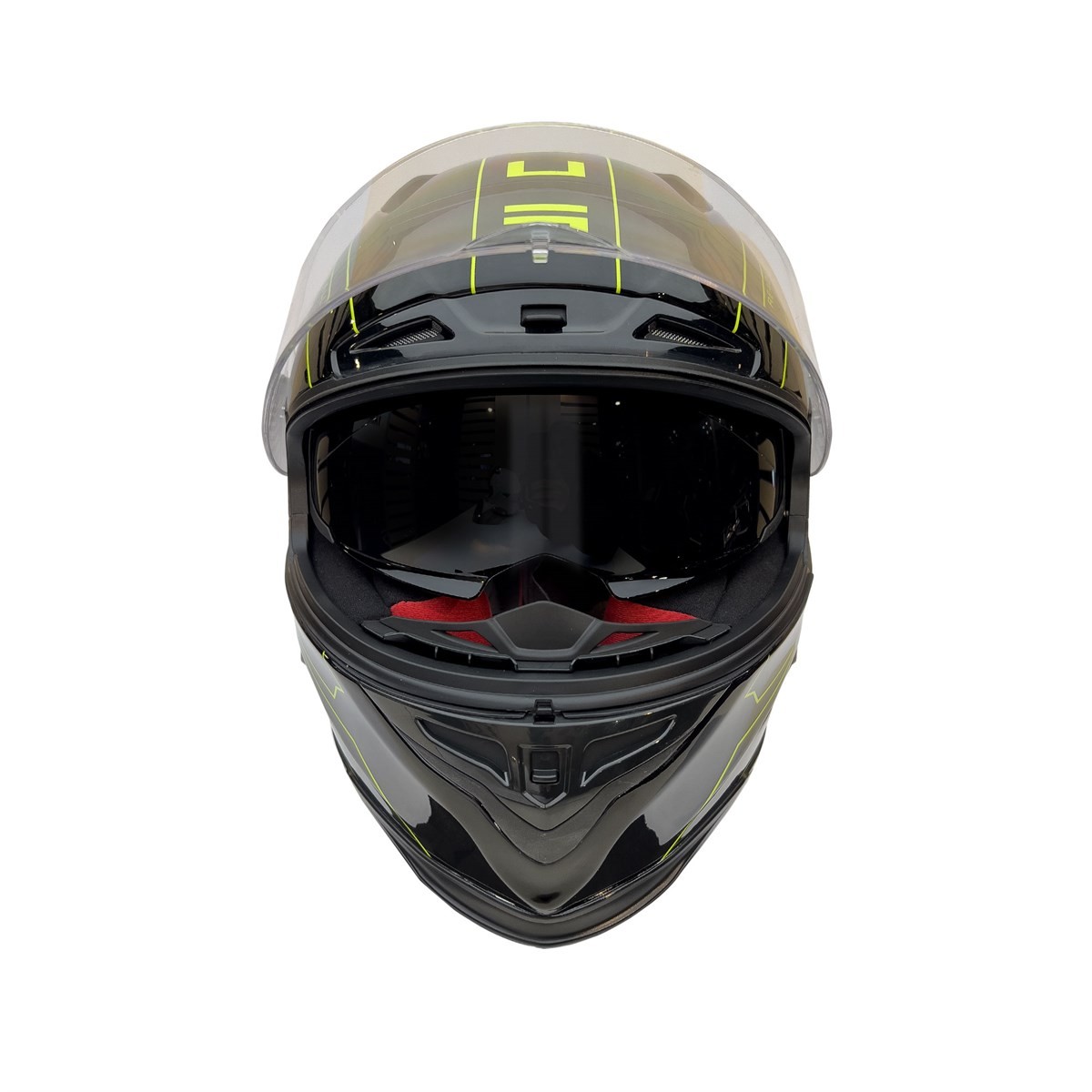 Zeus ZS-1800B Gloss Carbon AM8 Fluo Yellow Kapalı Kask 