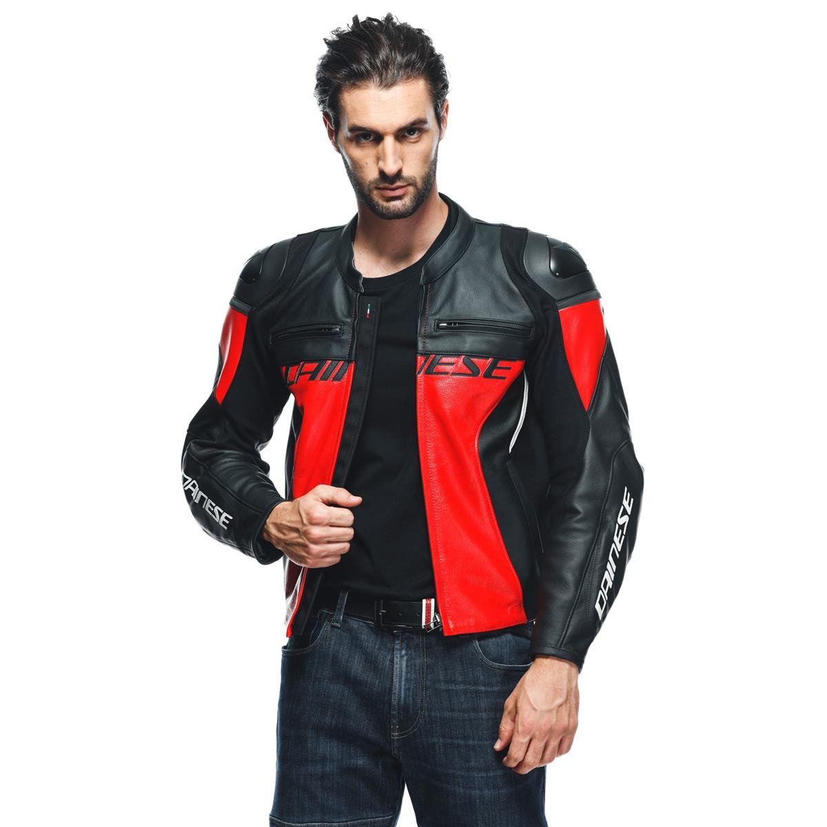 Dainese Racing 4 Lava Red Black Deri Mont