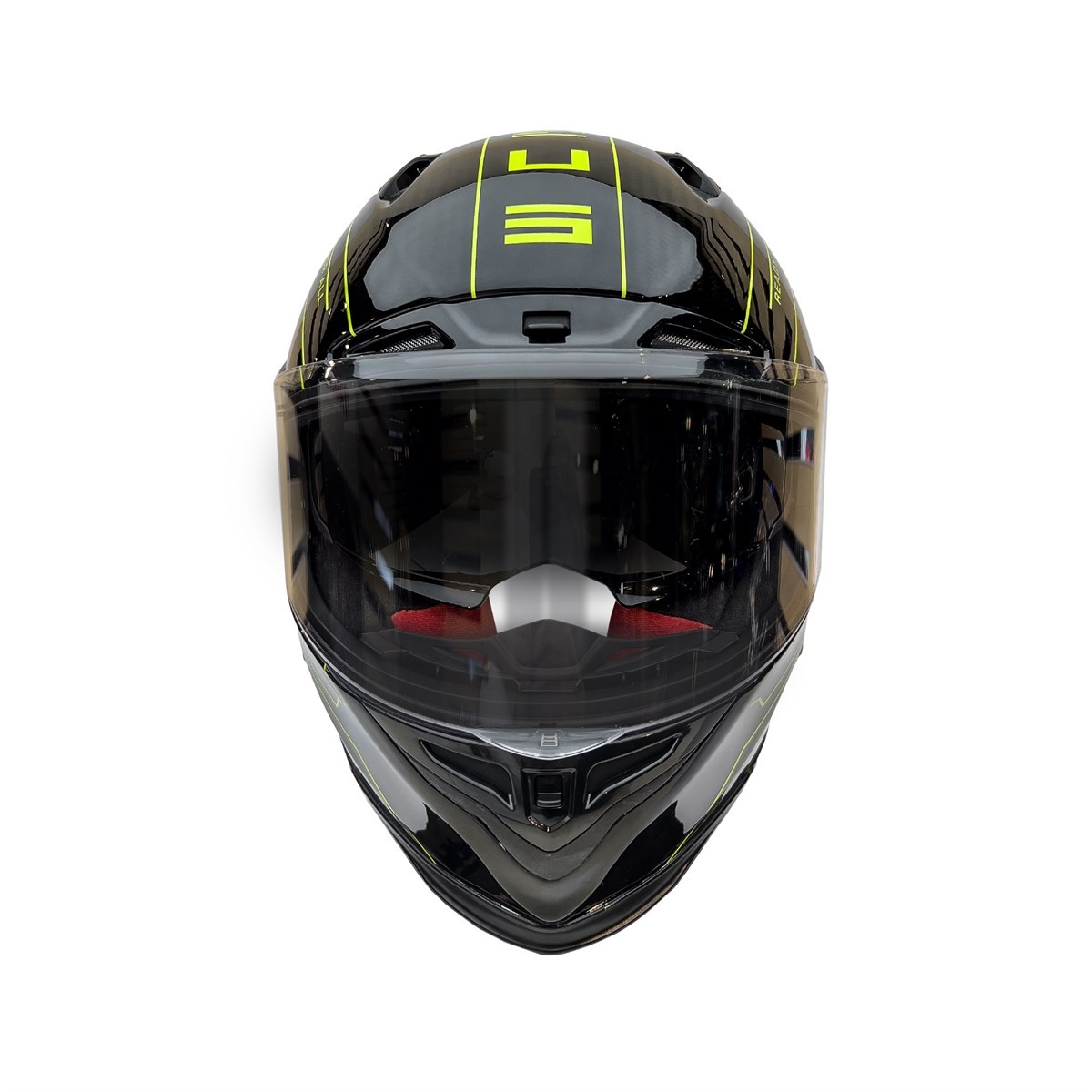 Zeus ZS-1800B Gloss Carbon AM8 Fluo Yellow Kapalı Kask 