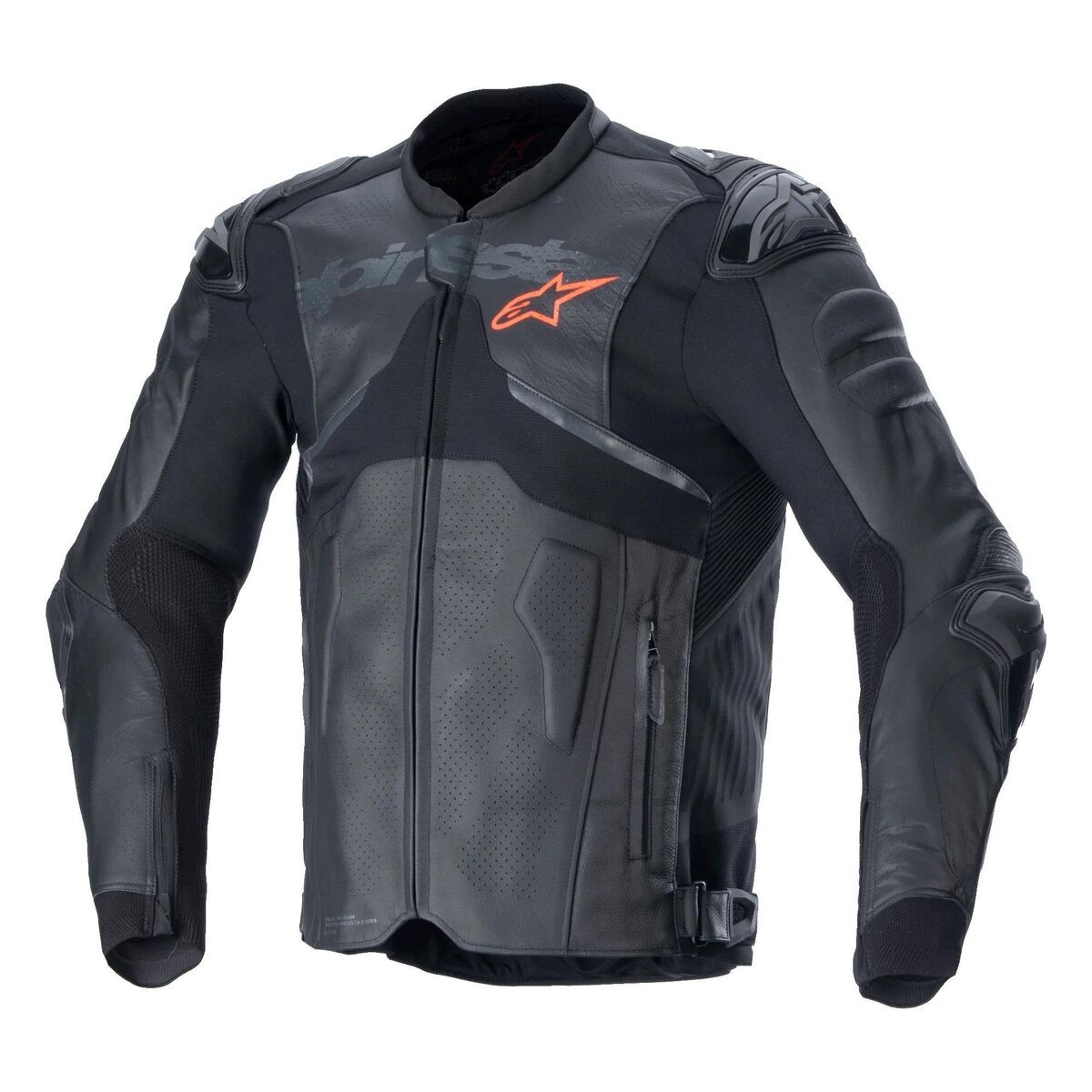 Alpinestars ATEM V5 Korumalı Deri Motosiklet Montu Siyah