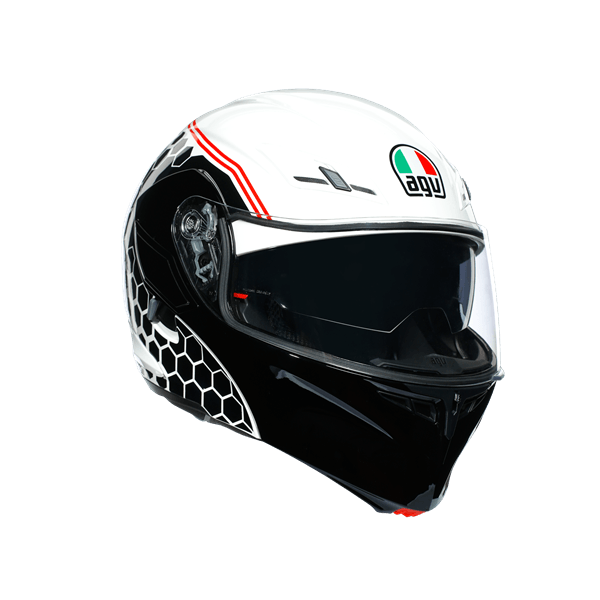 AGV/COMPACT ST MLT PLK DETROIT WHITE BLACK