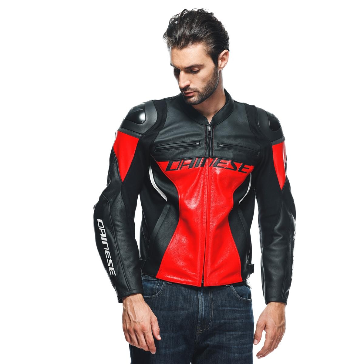 Dainese Racing 4 Lava Red Black Deri Mont