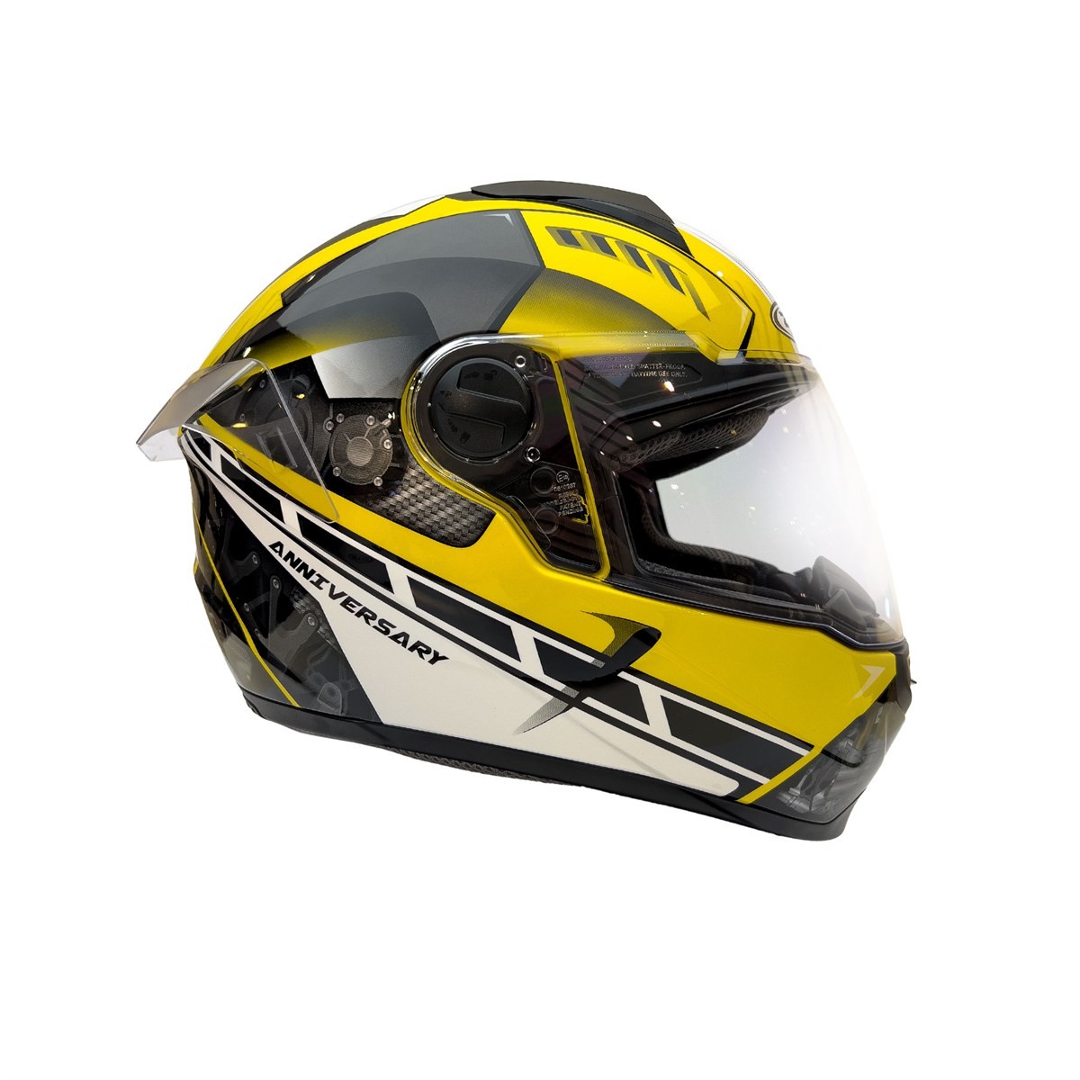 Zeus ZS-811A AL41 Yellow White Kapalı Kask