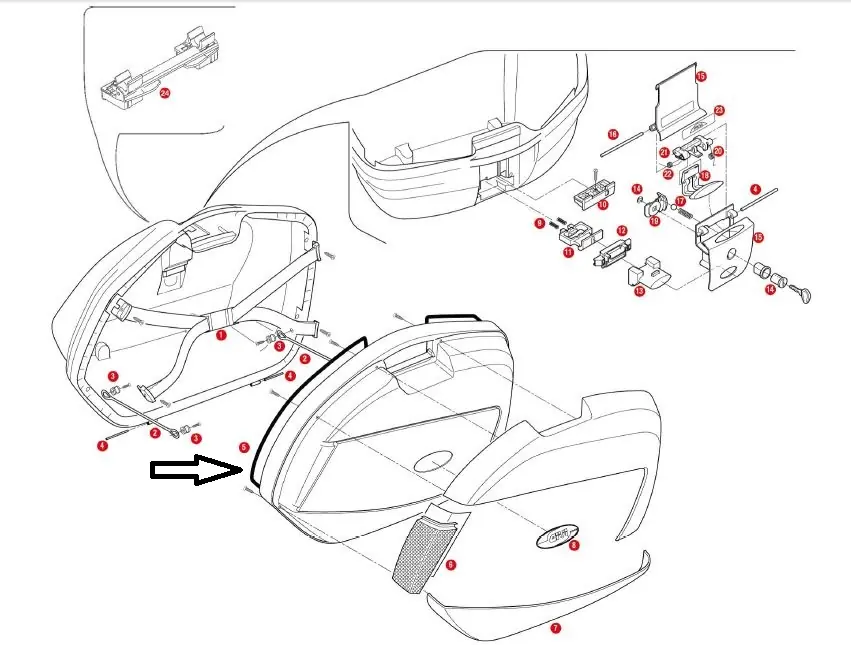 Joint D'étanchéité GIVI Z769 Noir - Neuf Sous Emballage D'origine - Pour Accessoires Moto GIVI