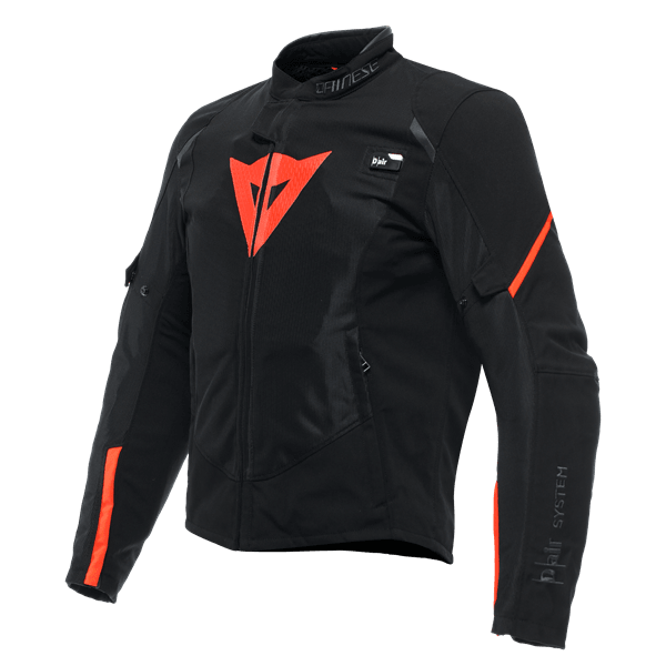 Dainese Smart Jacket LS Sport Black Fluo Red Airbag Tekstil Mont    