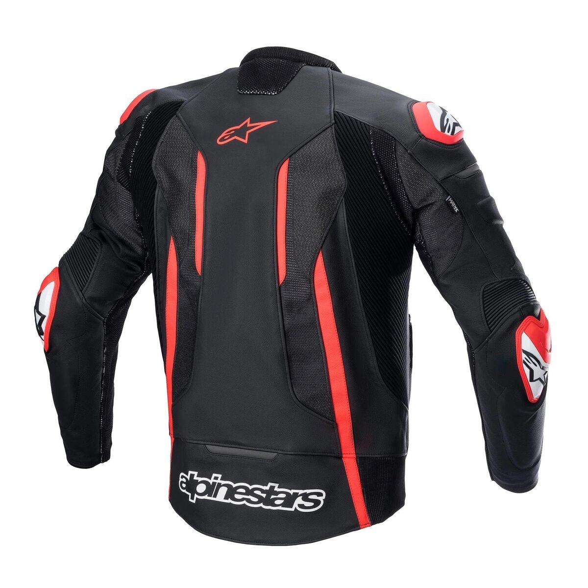 Alpinestars Fusion Deri Korumalı Motosiklet Montu Siyah / Kırmızı