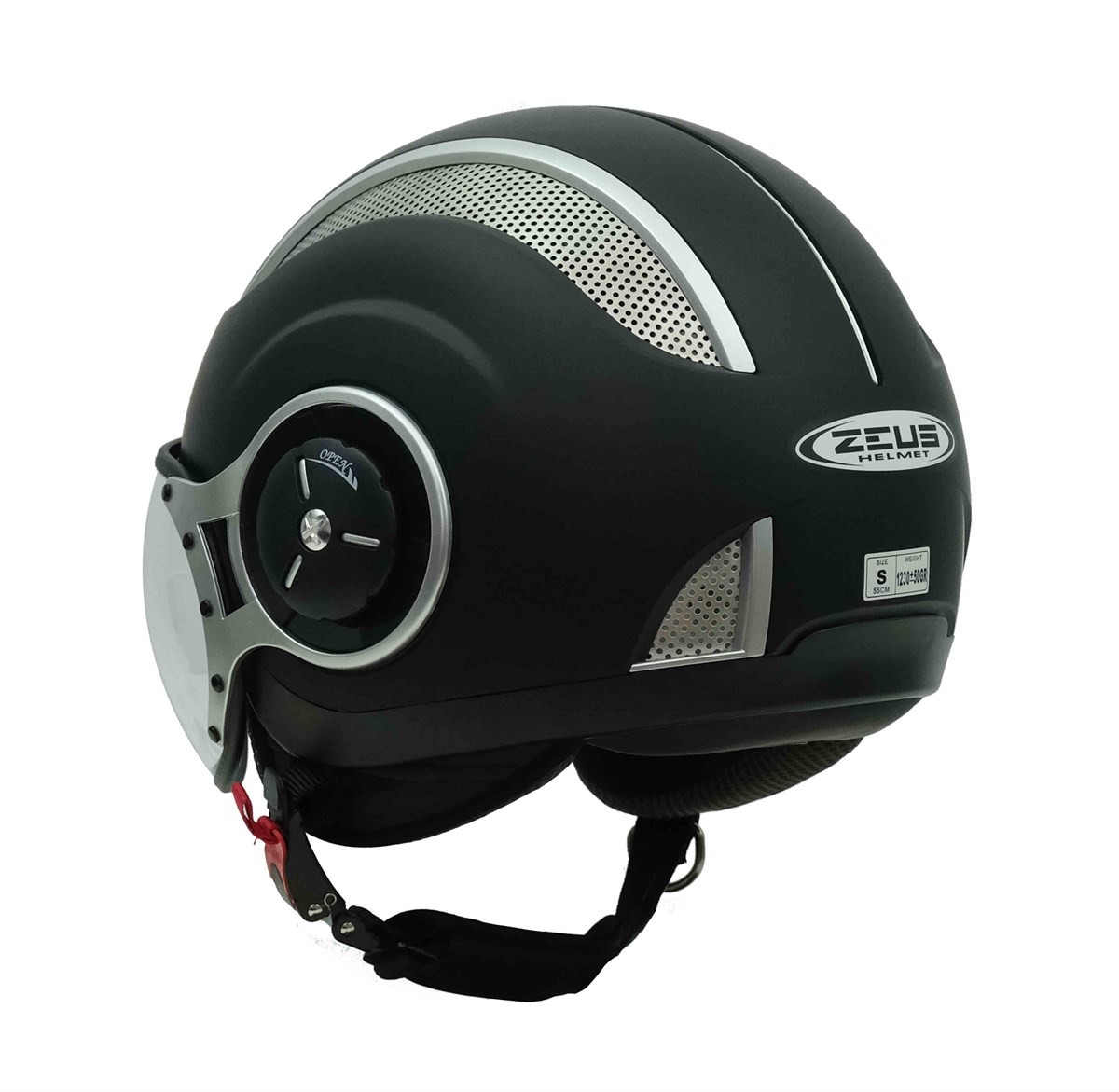 Zeus ZS-218A Matt Black Açık Kask 