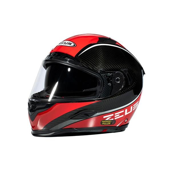 ZEUS KASK ZS-1800B GLOSS CARBON AM9 RED