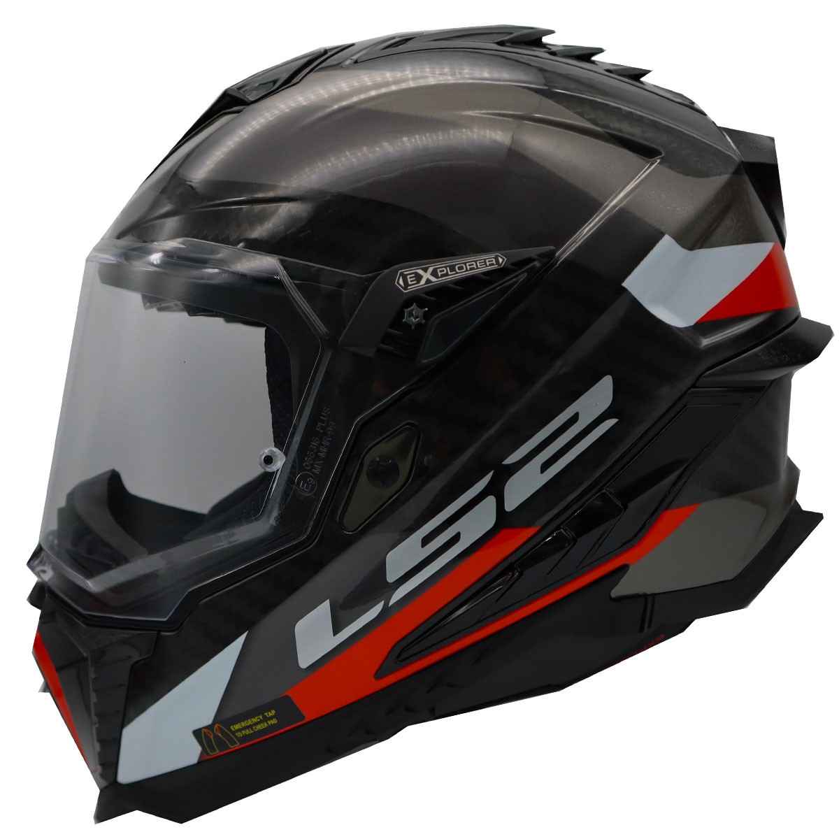 LS2 EXPLORER C KARBON FRONTIER TITANIUM- KASK