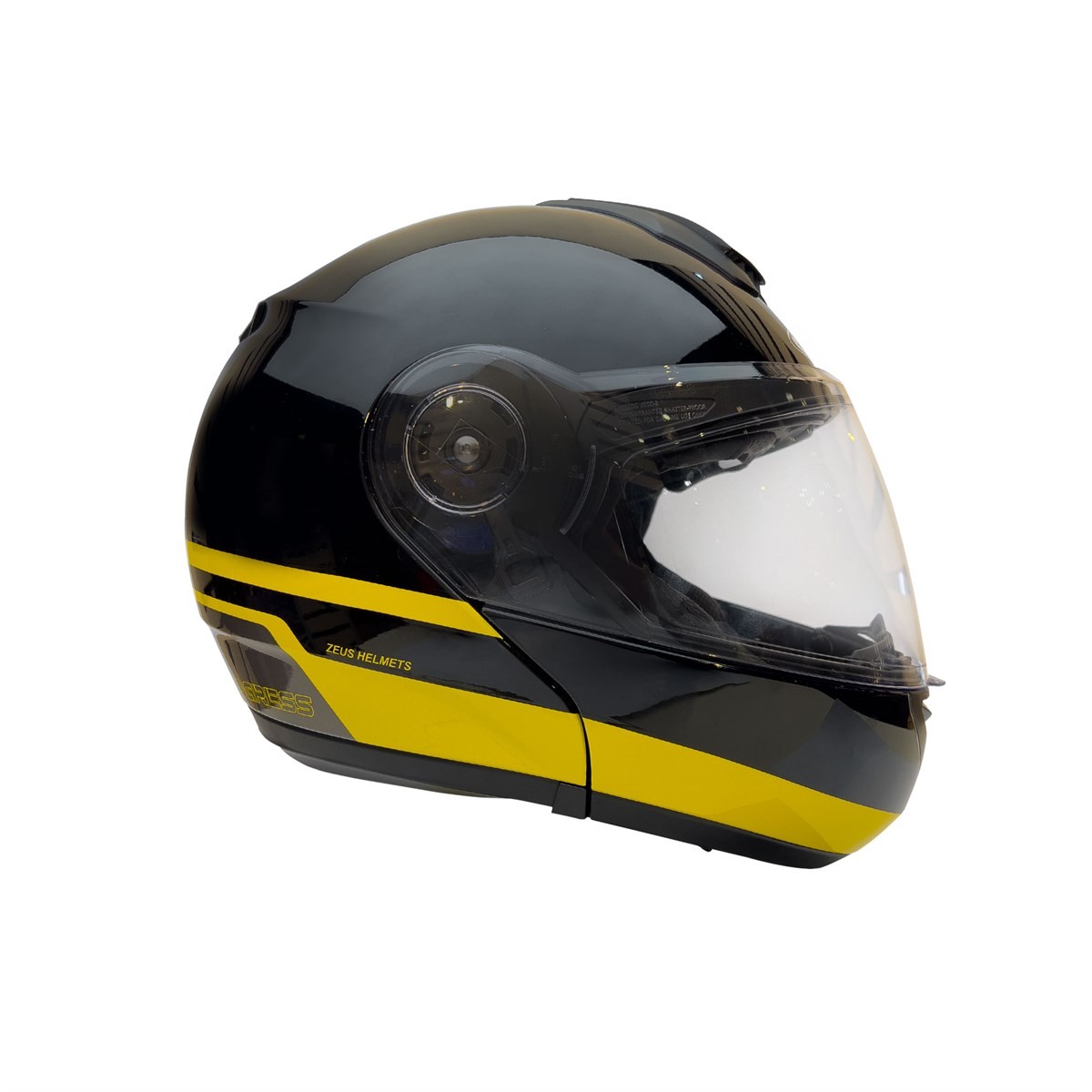 Zeus ZS-3050 BE6 Black Yellow Çene Açılır Kask  