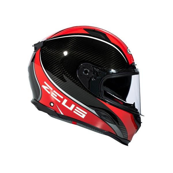 ZEUS KASK ZS-1800B GLOSS CARBON AM9 RED