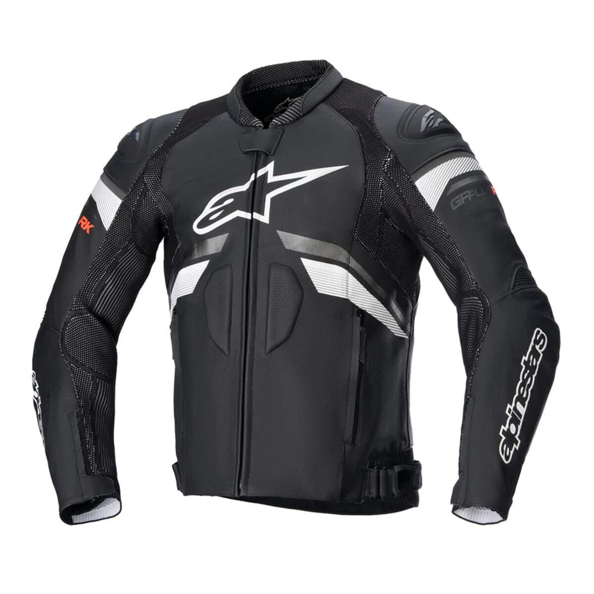 Alpinestars GP Plus R V3 Rideknit Deri Korumalı Motosiklet Montu Siyah / Beyaz