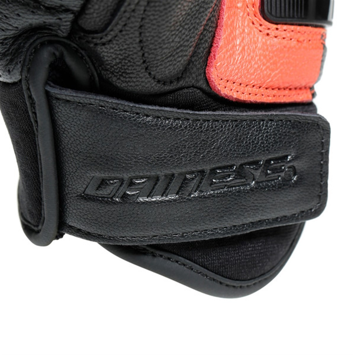 Dainese X-Ride Deri Eldiven Black Fluo Red