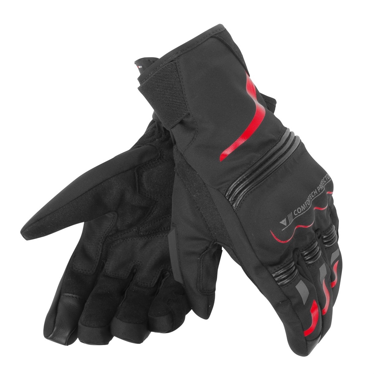 Dainese Tempest Unisex D-Dry Short Eldiven Black Red