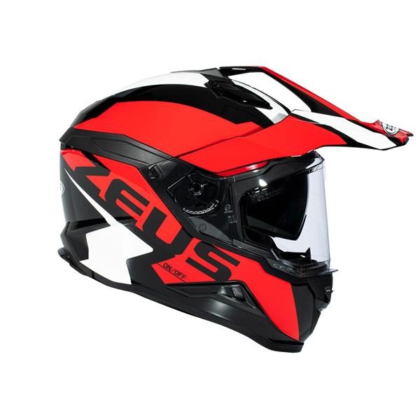 ZEUS KASK ZS-913 SOLID BLACK/BF8-RED