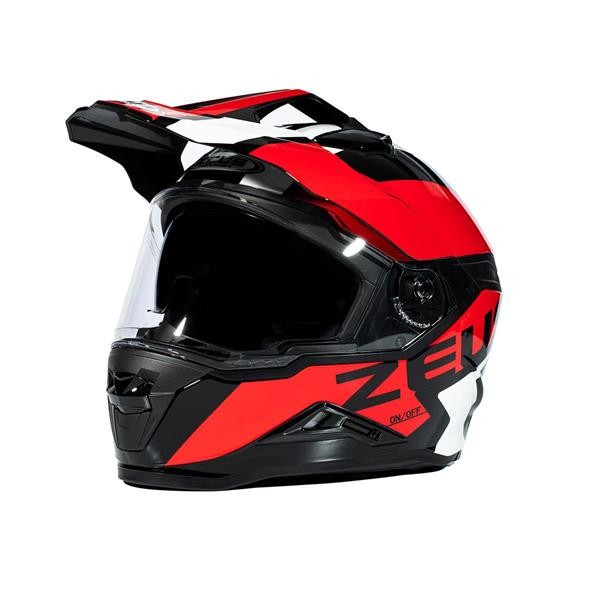 ZEUS KASK ZS-913 SOLID BLACK/BF8-RED