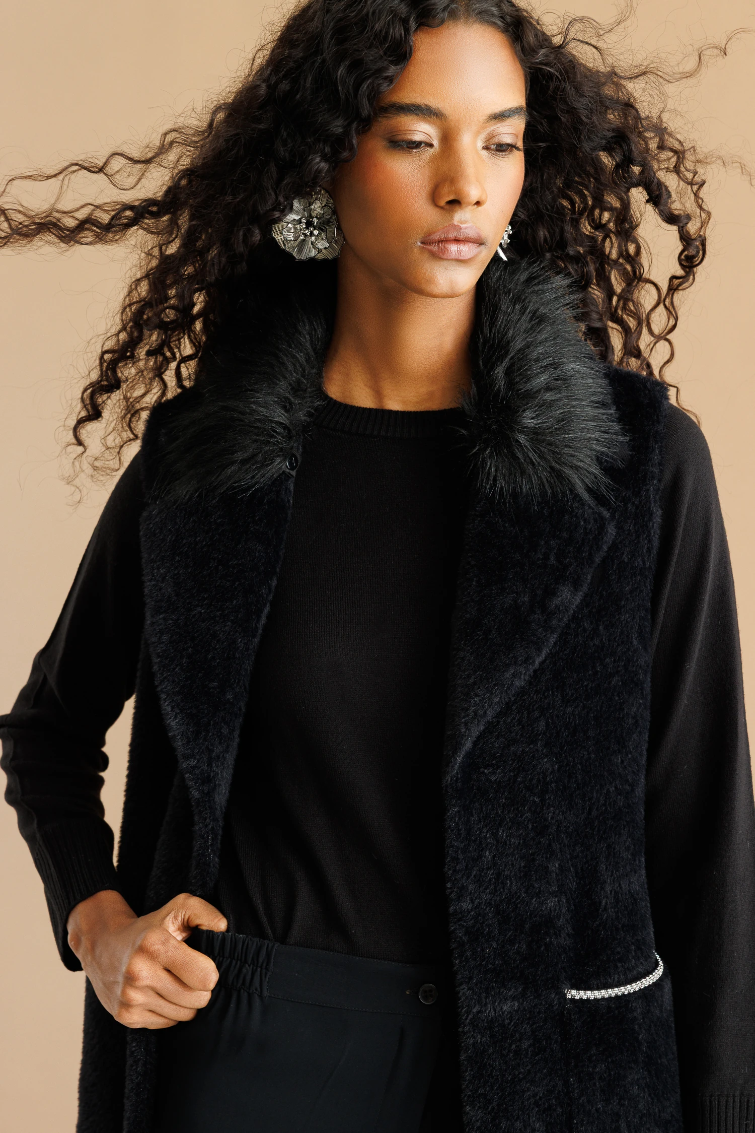 KÜRKLÜ ANGORA YELEK 7014