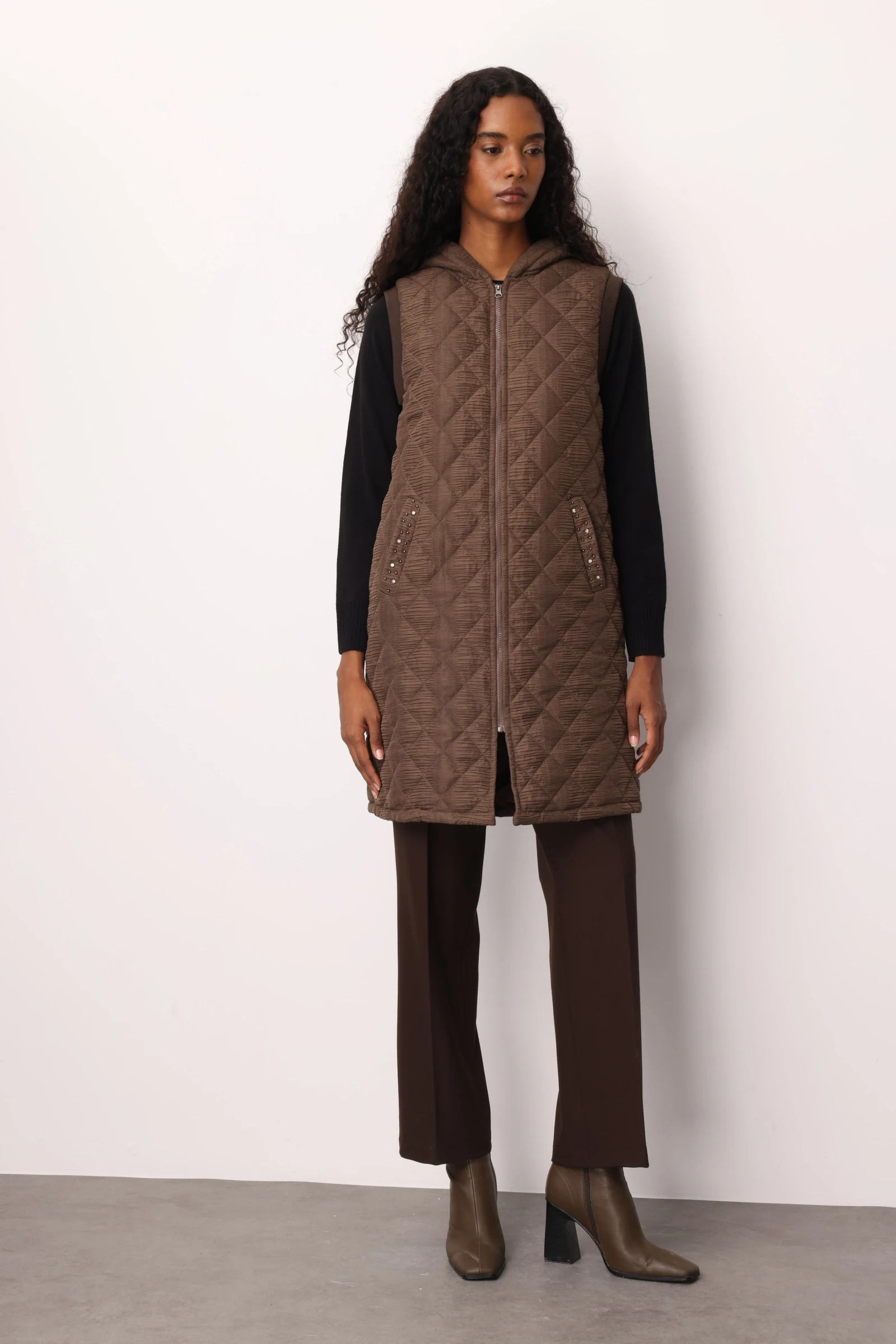 KARELİ ÇİZGİLİ YELEK 7007