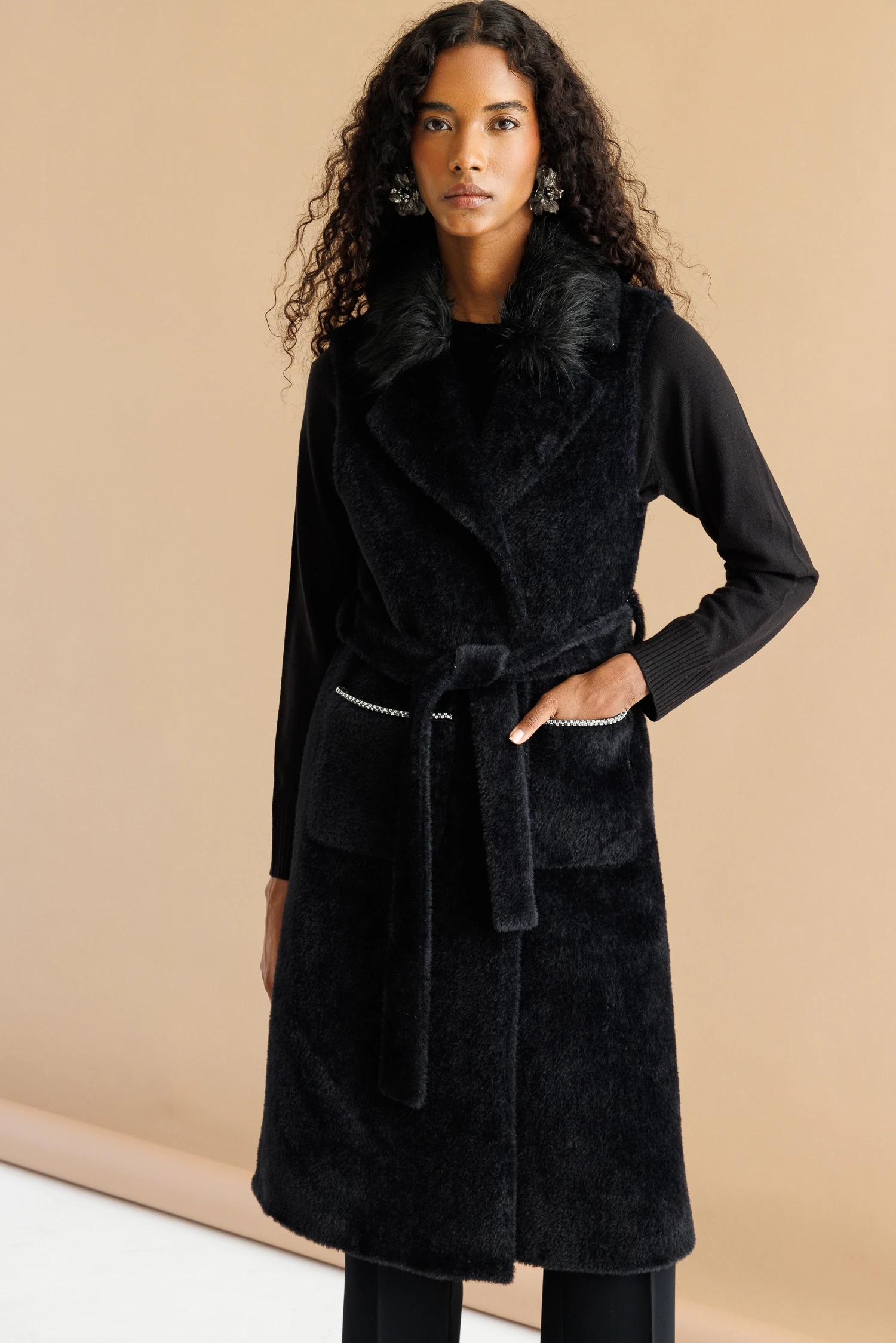 KÜRKLÜ ANGORA YELEK 7014