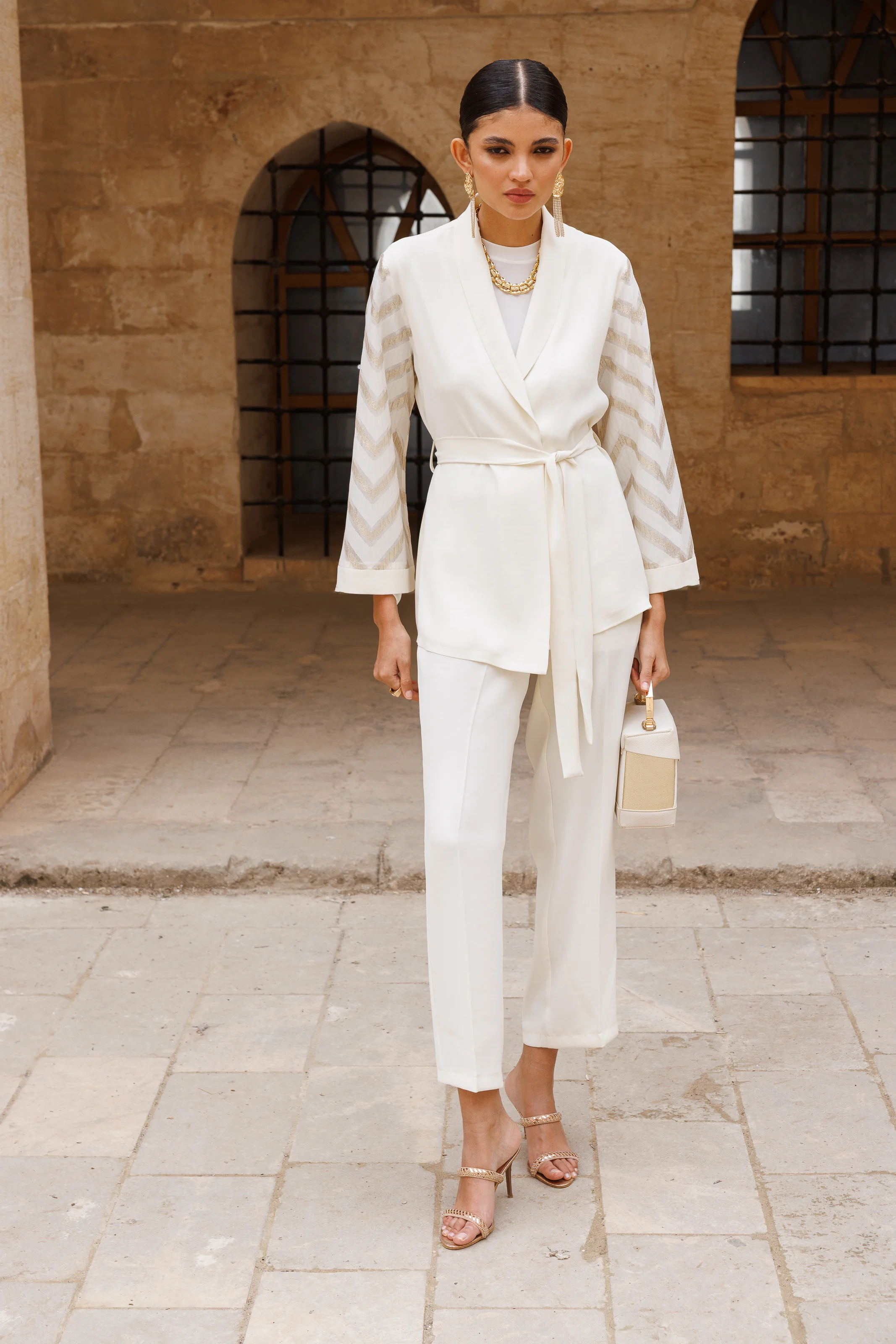 KOLLARI ZİKZAK DESEN TAKIM 6122