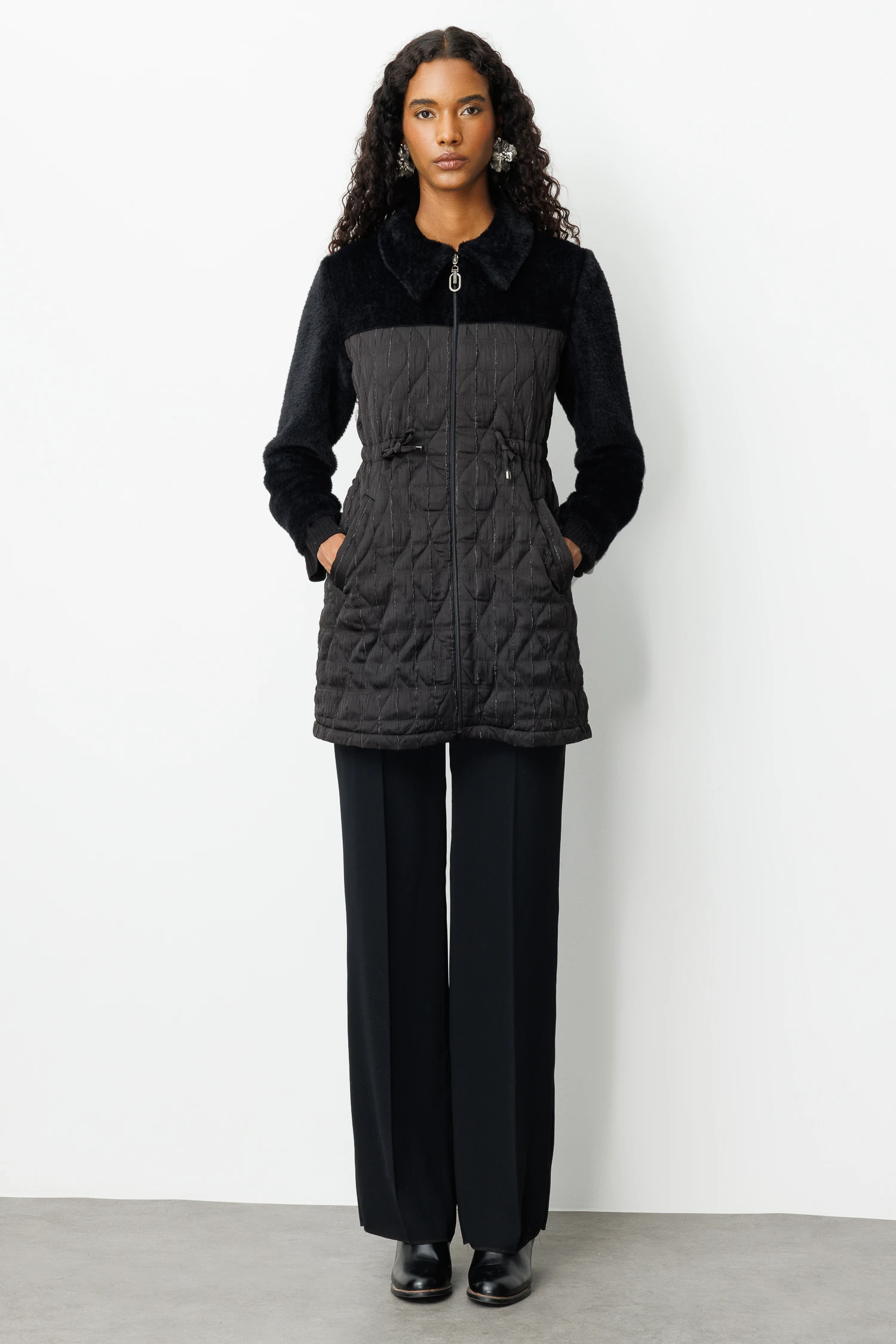 PELUŞ MIXLI KAPİTONE CEKET 9231