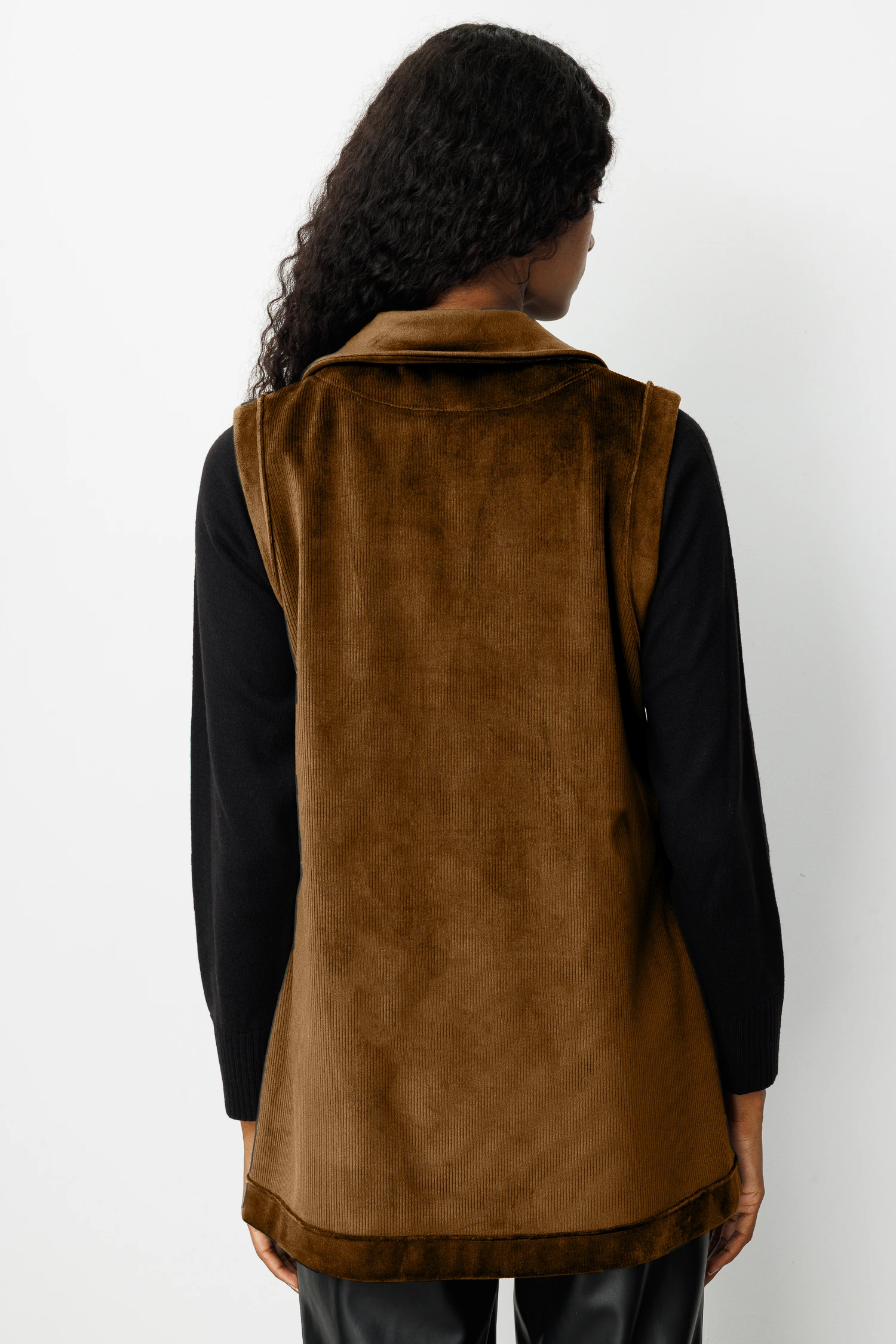 ERKEK YAKA KÜRK YELEK 9205 - KAHVERENGİ